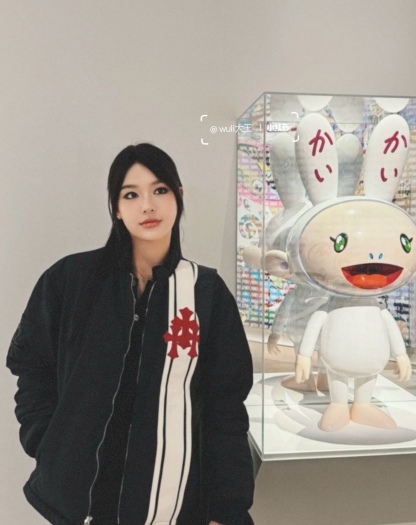 CH 24FW 黑白拼色紅標棉服外套