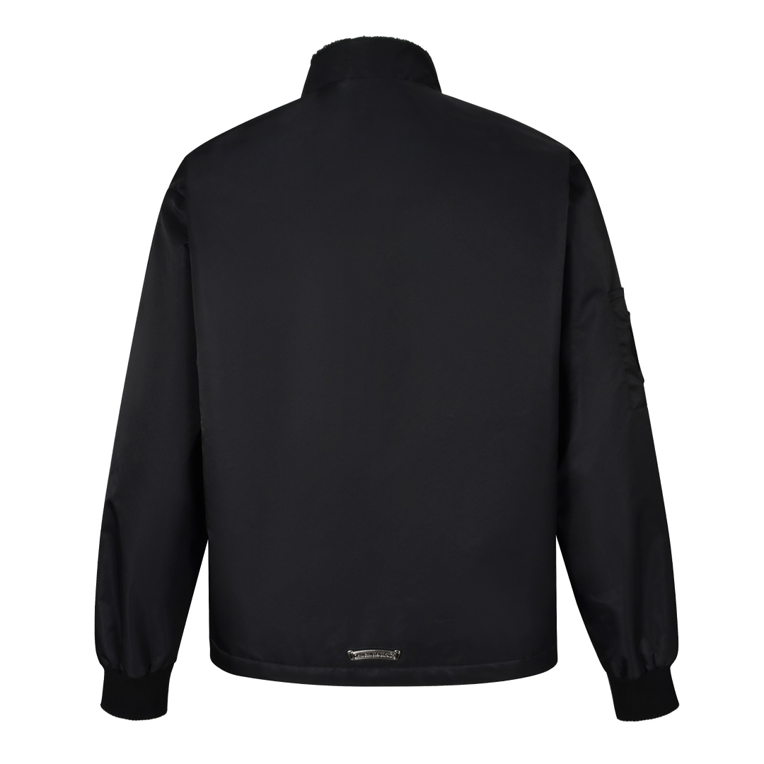 CH 24FW 黑白拼色紅標棉服外套