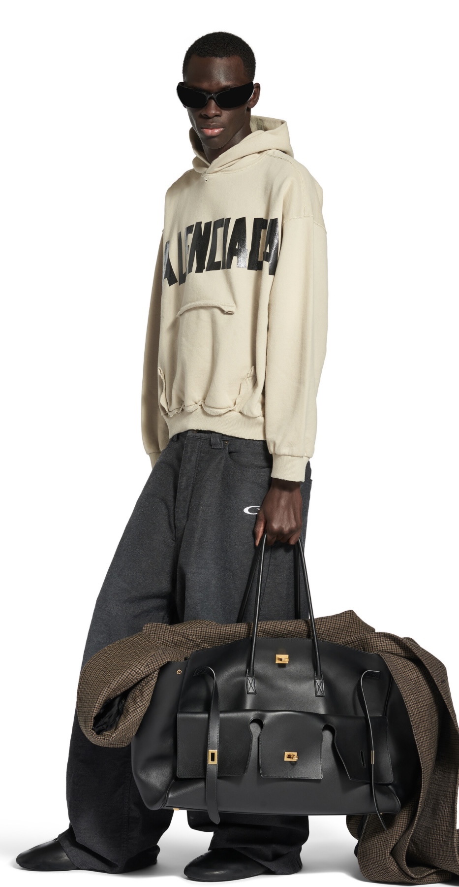 BLCG 巴黎 25ss 新款 TAPE TYPE RIPPED POCKET HOODIE 連帽衛衣