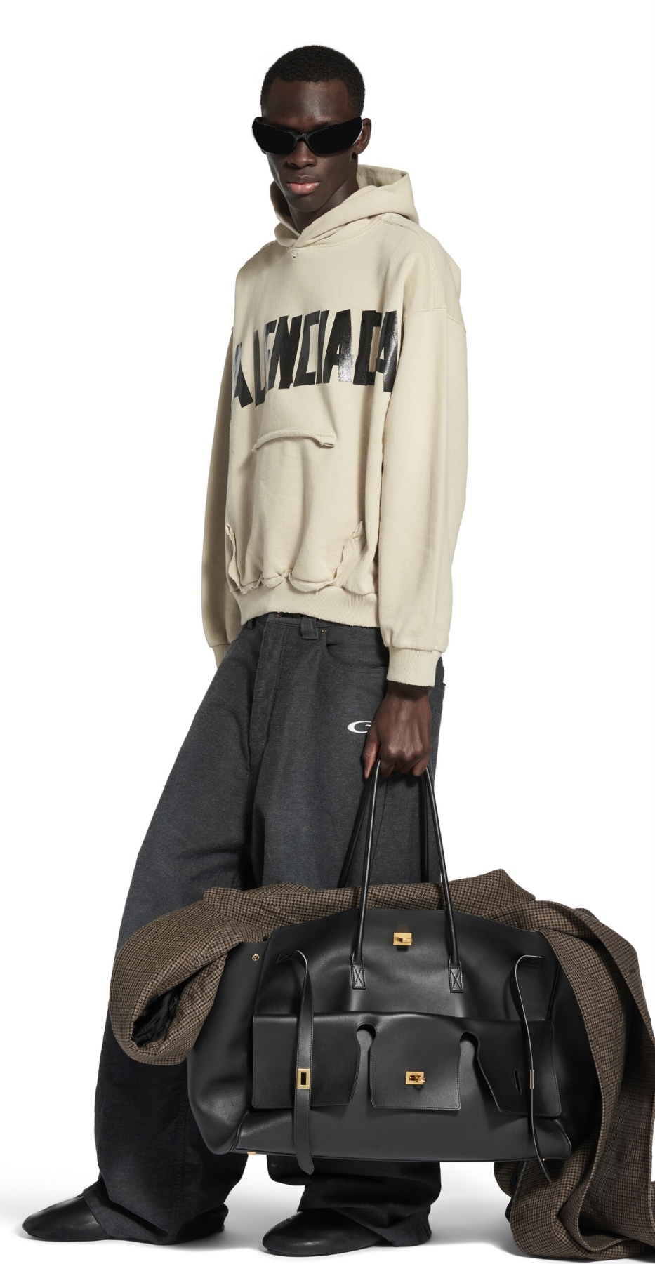 BLCG 巴黎 25ss 新款 TAPE TYPE RIPPED POCKET HOODIE 連帽衛衣