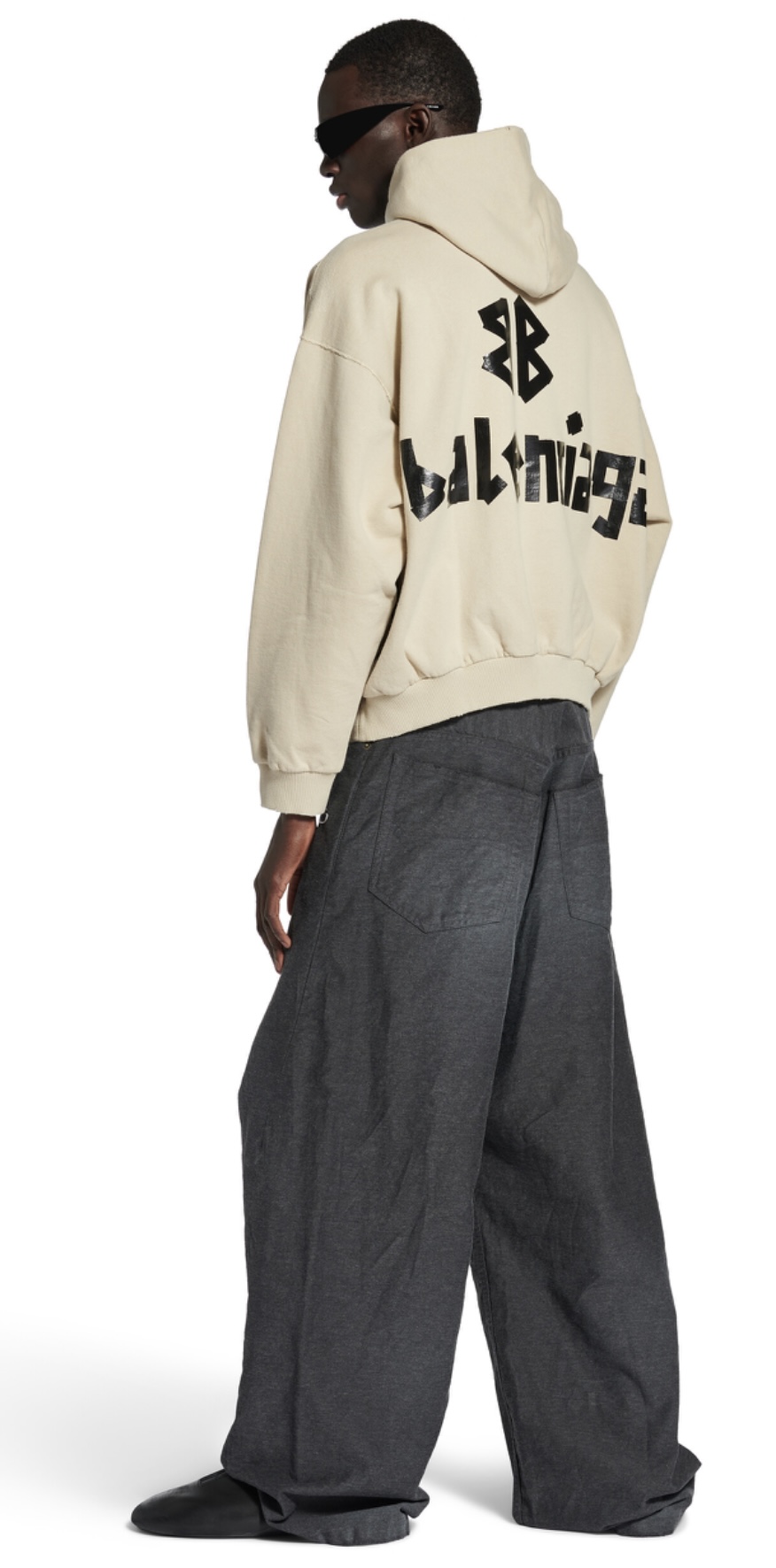 BLCG 巴黎 25ss 新款 TAPE TYPE RIPPED POCKET HOODIE 連帽衛衣