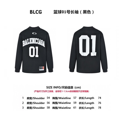 BLCG 24FW 籃球 01 號長袖（黑，白色）