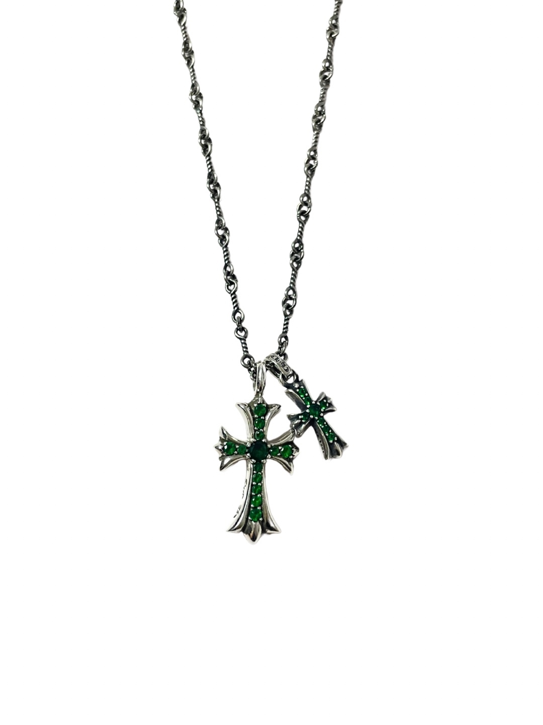 Chrome Hearts（CH / 克罗心）绿钻十字架项链