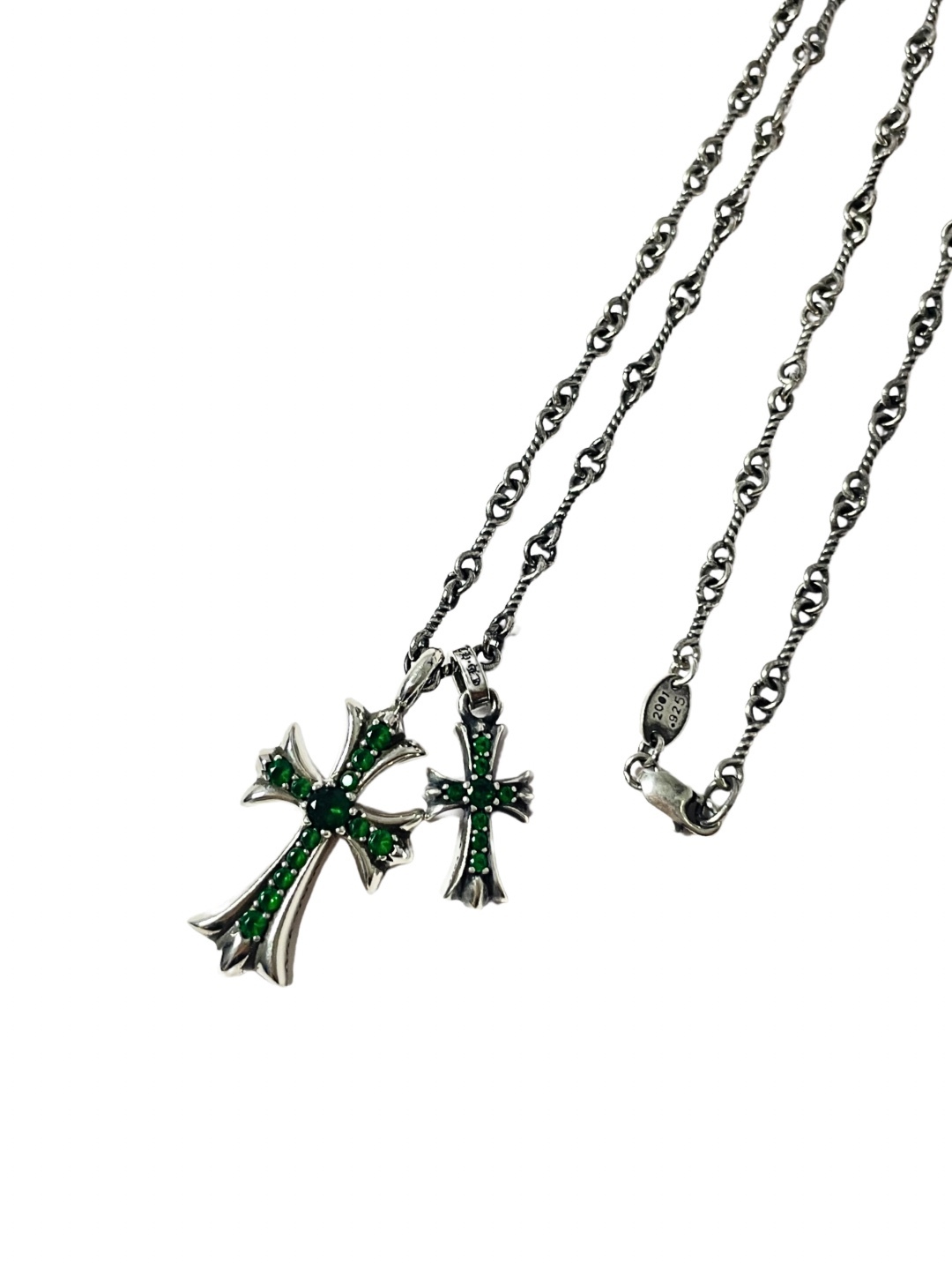 Chrome Hearts（CH / 克罗心）绿钻十字架项链