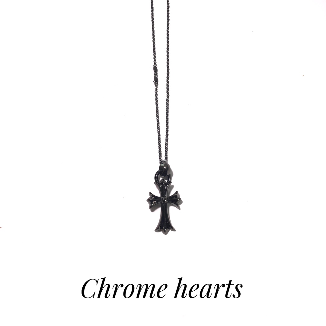 Chrome Hearts（克羅心）黑銀十字架項鍊