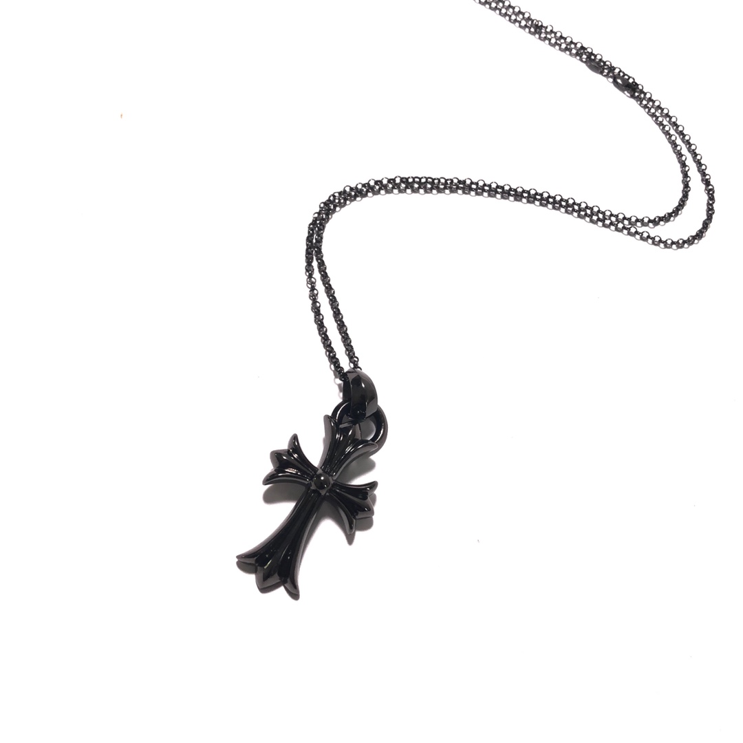 Chrome Hearts（克羅心）黑銀十字架項鍊