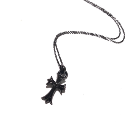 Chrome Hearts（克羅心）黑銀十字架項鍊
