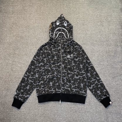 P215 XX061 Dover Street Market Bape DSM15 周年银座限定黑色迷彩鲨鱼卫衣帽衫 215