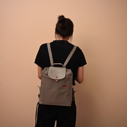 Longchamp 奶茶棕双肩包