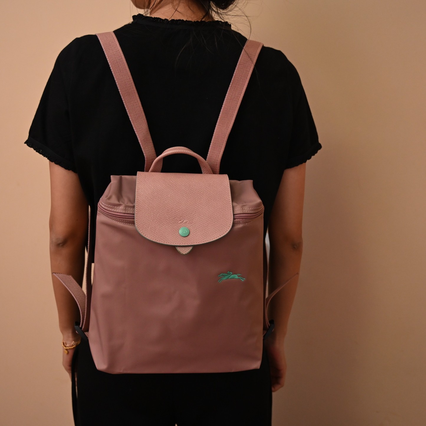 Longchamp 脏脏粉雙肩包