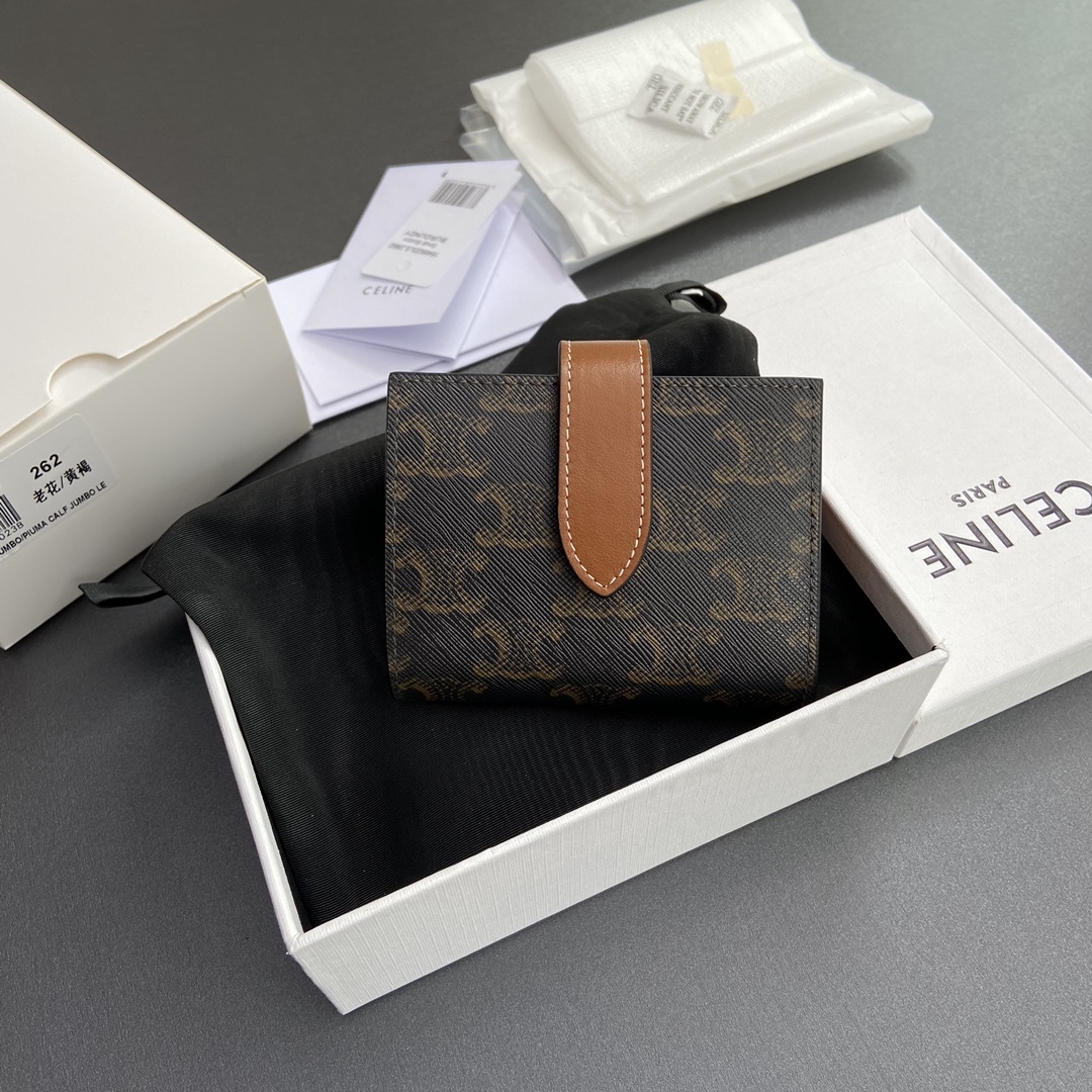 TRIOMPHE 經典標誌印花短款三折錢包