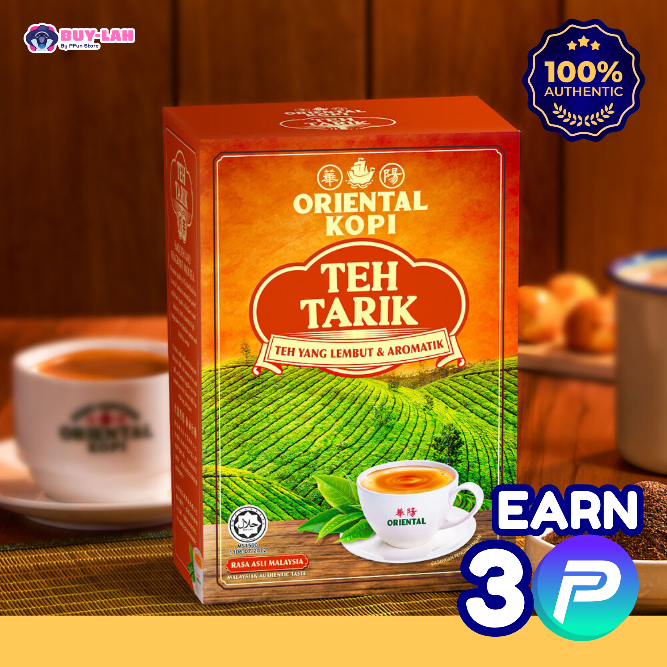Oriental Teh Tarik 3-in-1 Instant Pulled Milk Tea 400g (10 Sachets)