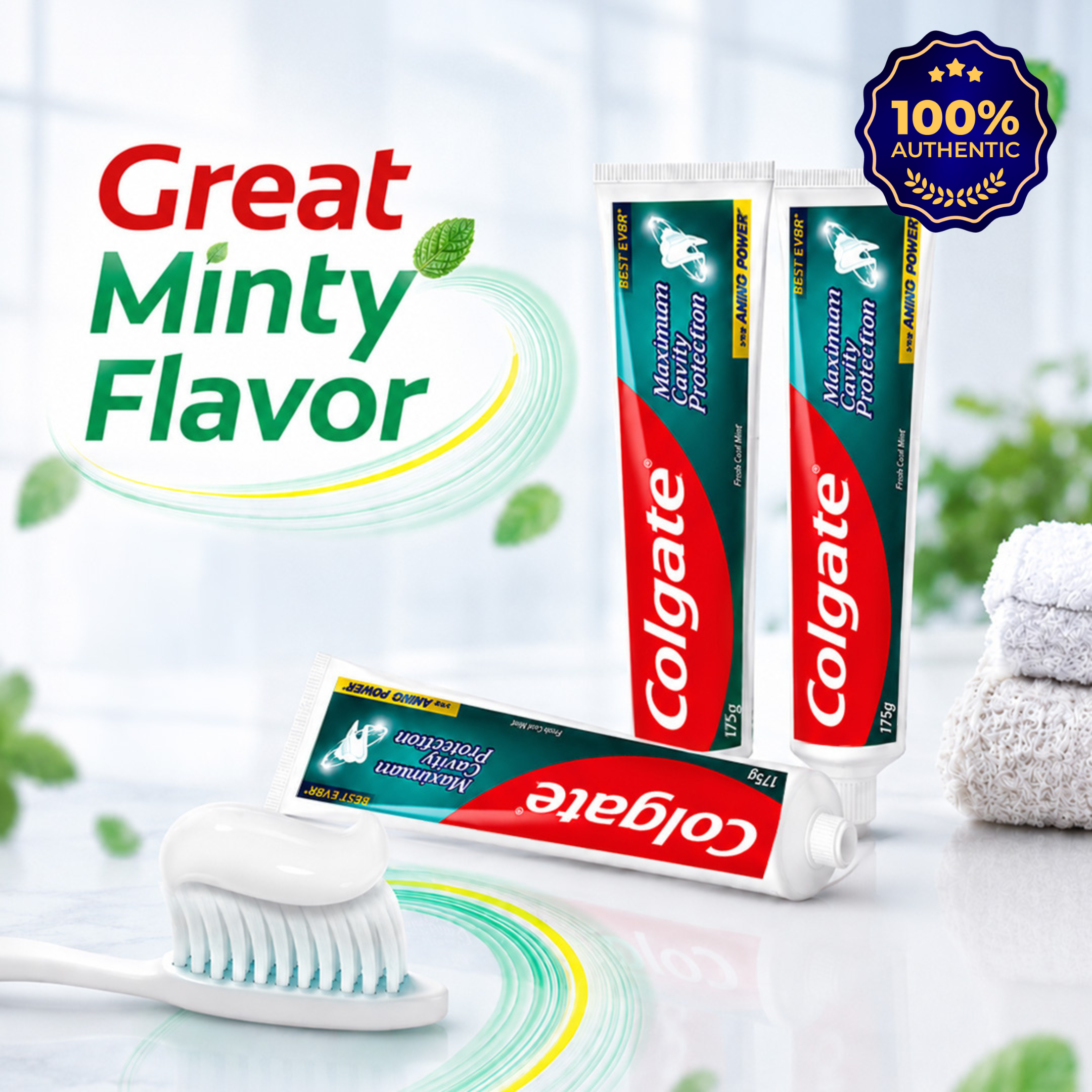 Colgate Maximum Cavity Protection Mix & Match Bundle — Any 3 Tubes (Red / Green) — Free Shipping