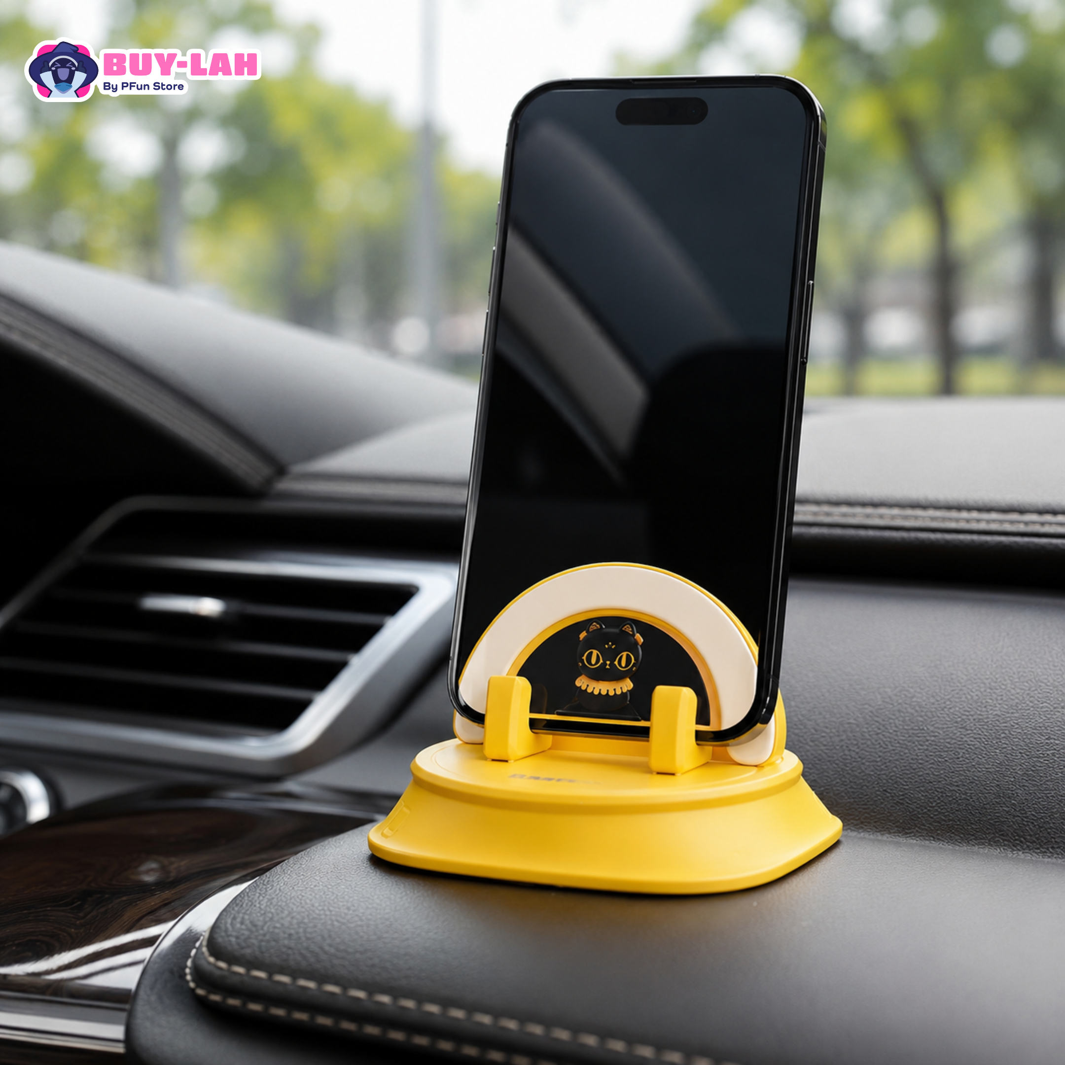  British Museum × Anderson's Cat — Mochi Cat Car Phone Holder Ornament