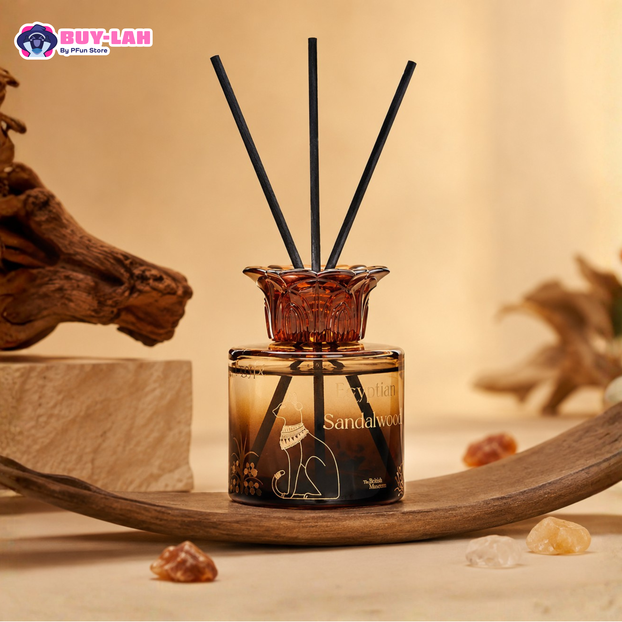 British Museum — Egyptian Crystal Stone Flameless Aromatherapy Gift Box (Egyptian Sandalwood)