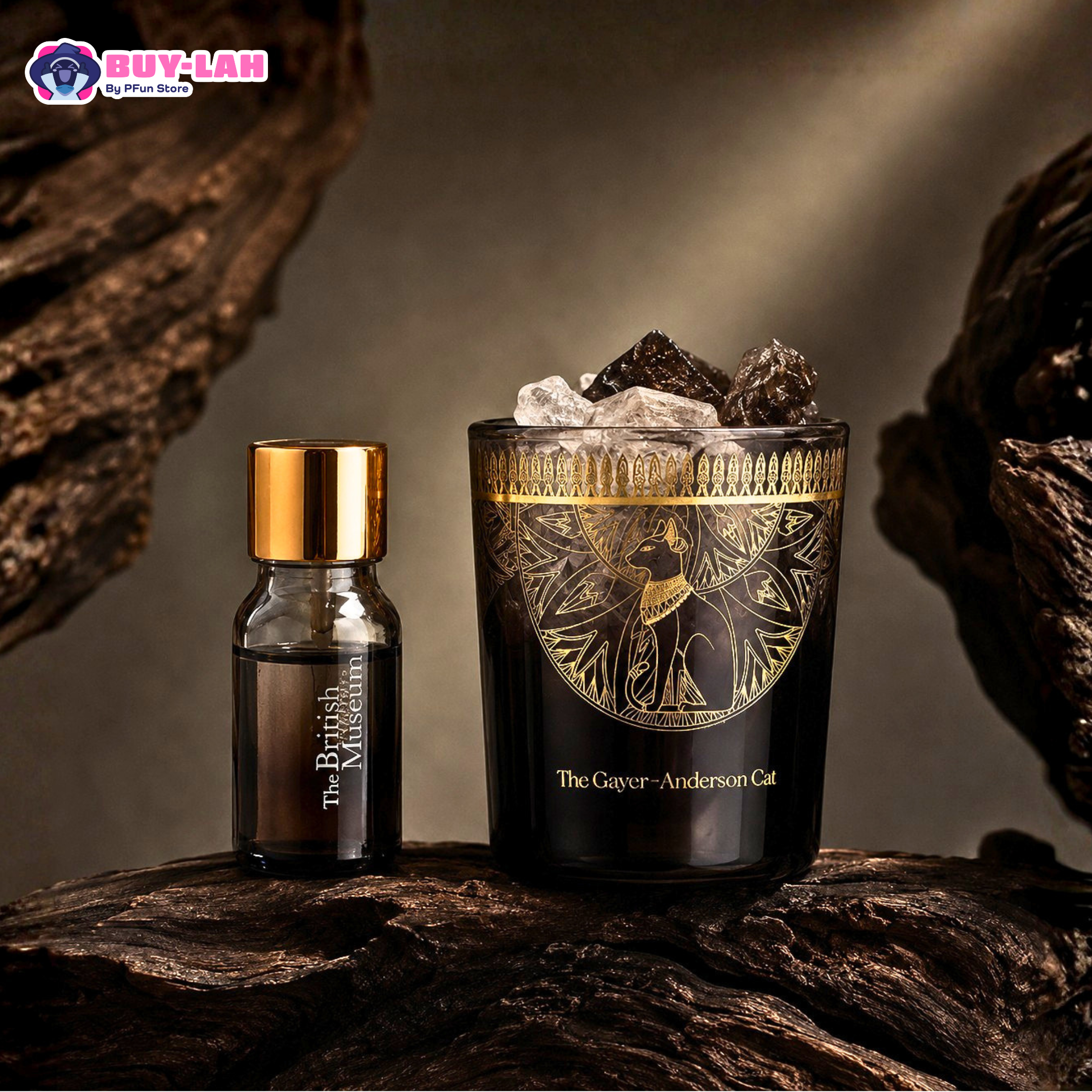 British Museum × Anderson's Cat — Xiaoxue Crystal Stone Aromatherapy Gift Box (Black Tea & Fig)