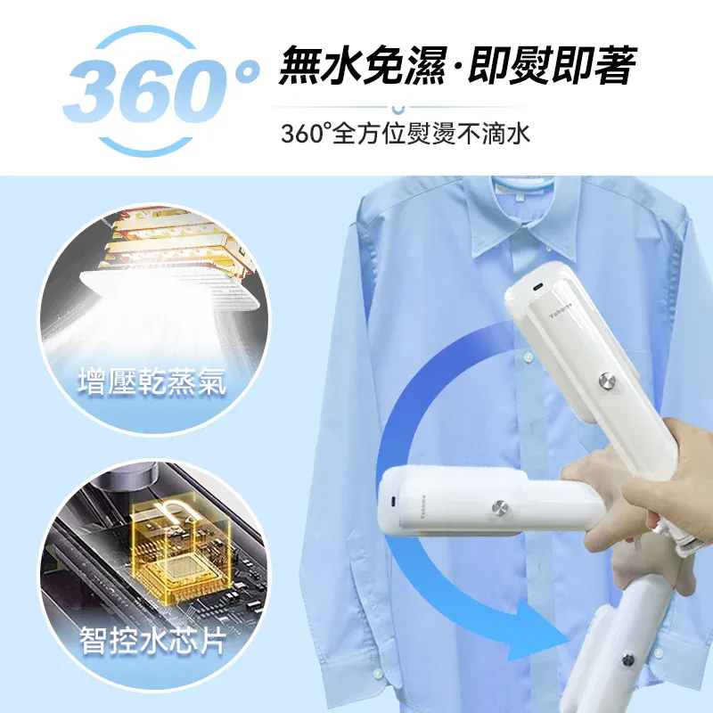 Japan Yohome 3-Second Instant-Heat Rotary Garment Steamer PRO｜Lightweight & Travel-Friendly