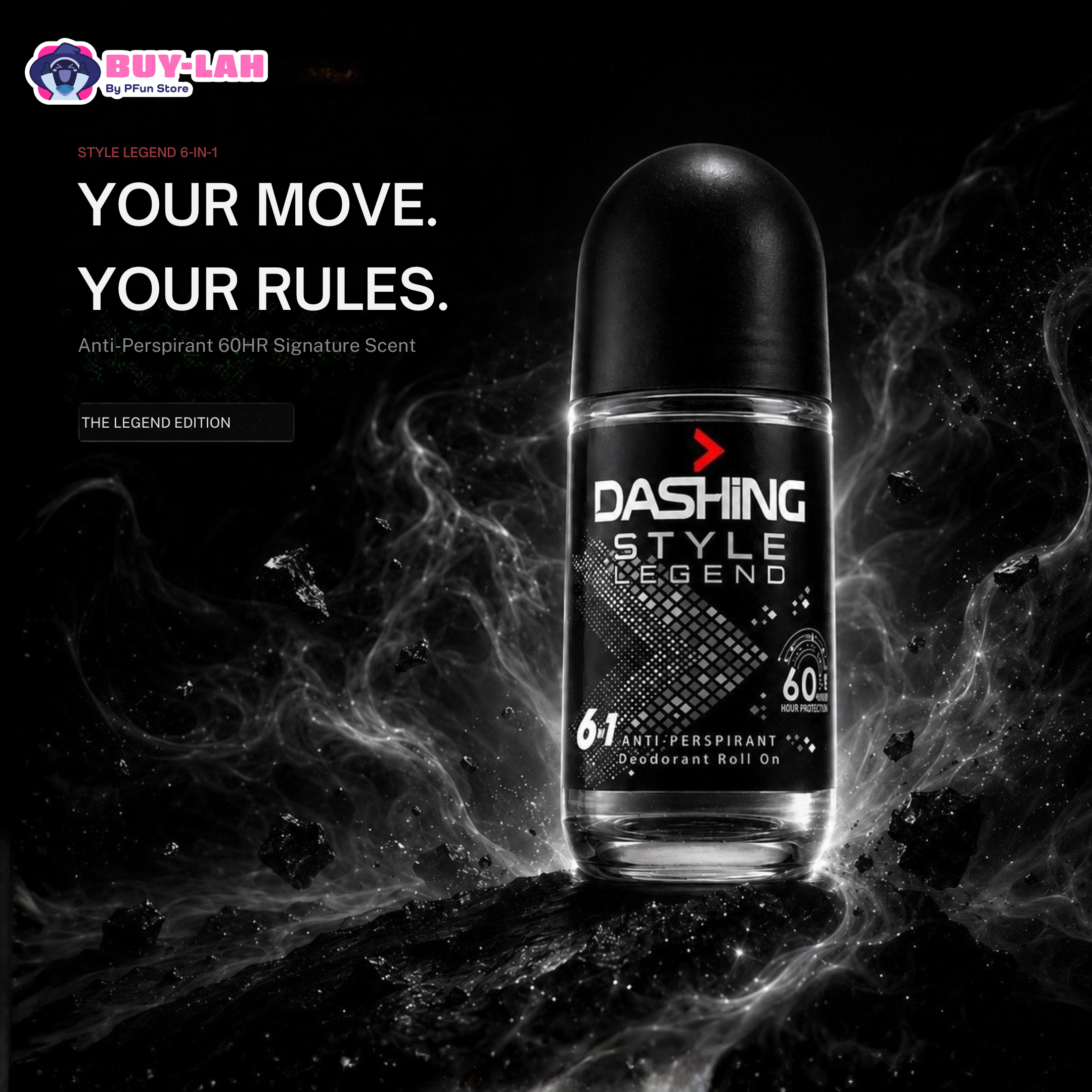 Dashing Anti-Perspirant Deodorant Roll-On 6-in-1 60HR  | 2nd Item 50% Off