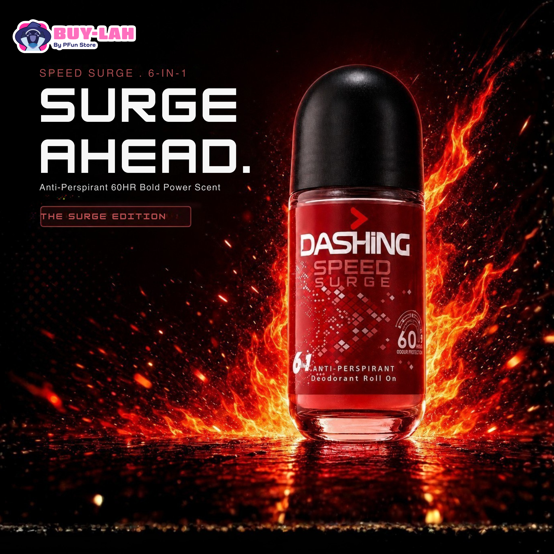 Dashing Anti-Perspirant Deodorant Roll-On 6-in-1 60HR  | 2nd Item 50% Off