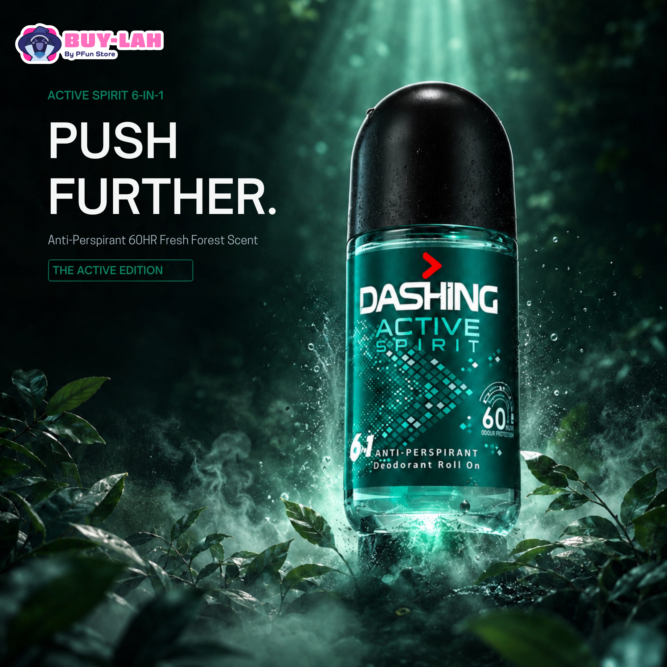 Dashing Anti-Perspirant Deodorant Roll-On 6-in-1 60HR  | 2nd Item 50% Off