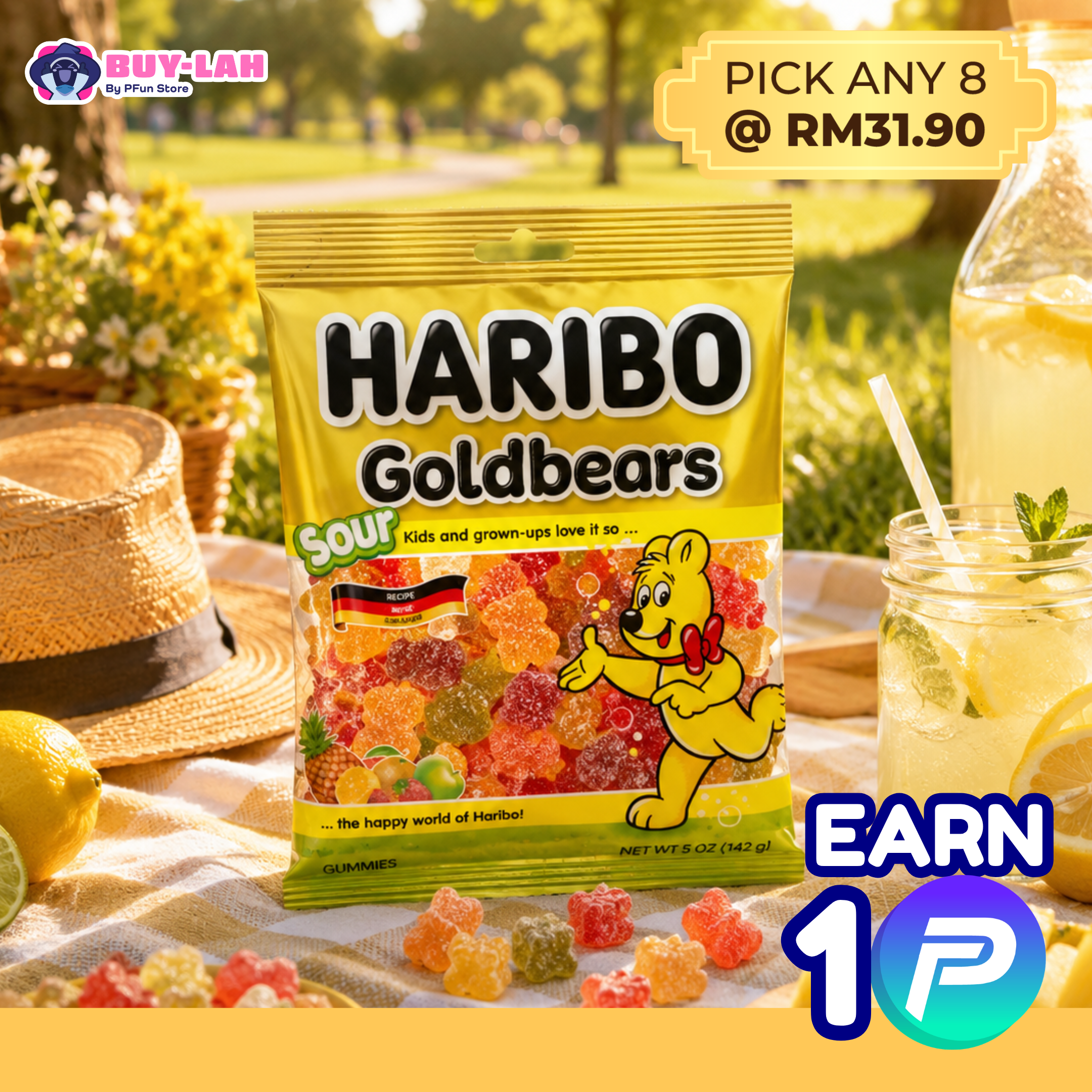  HARIBO Sour Goldbears Gummy Candy — Sour