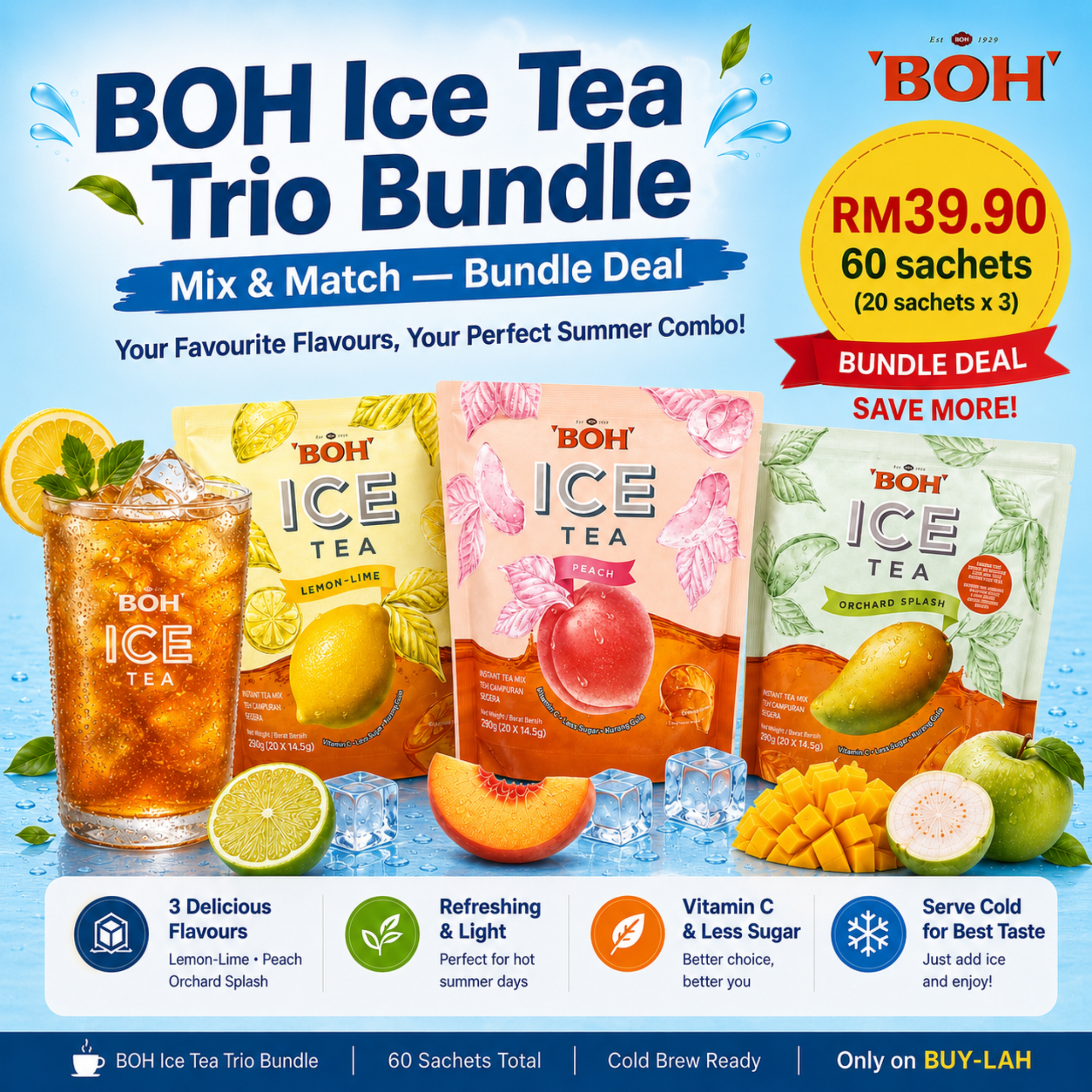  BOH Summer Chill Iced Tea Bundle — Mix & Match Any 3 Packs 