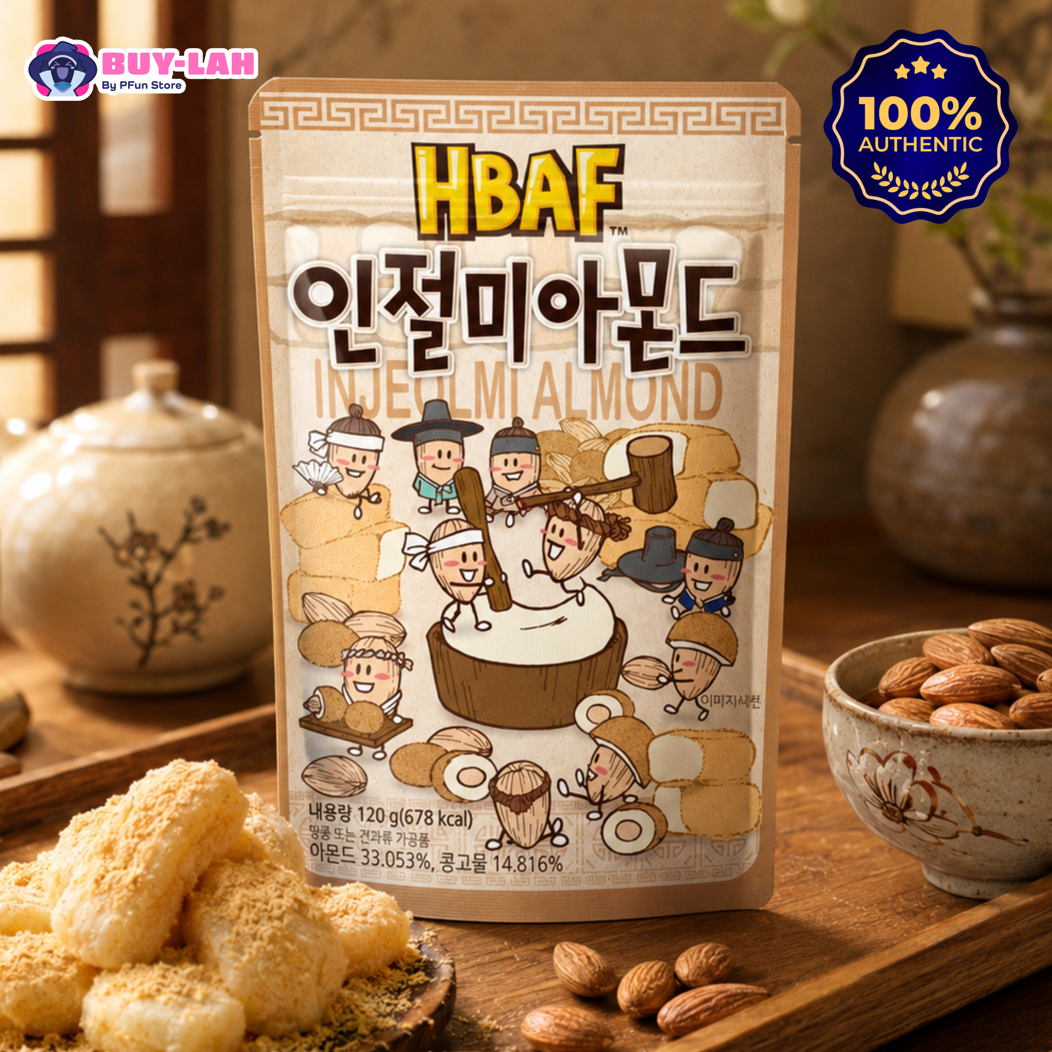 HBAF Injeolmi Almond (120g)