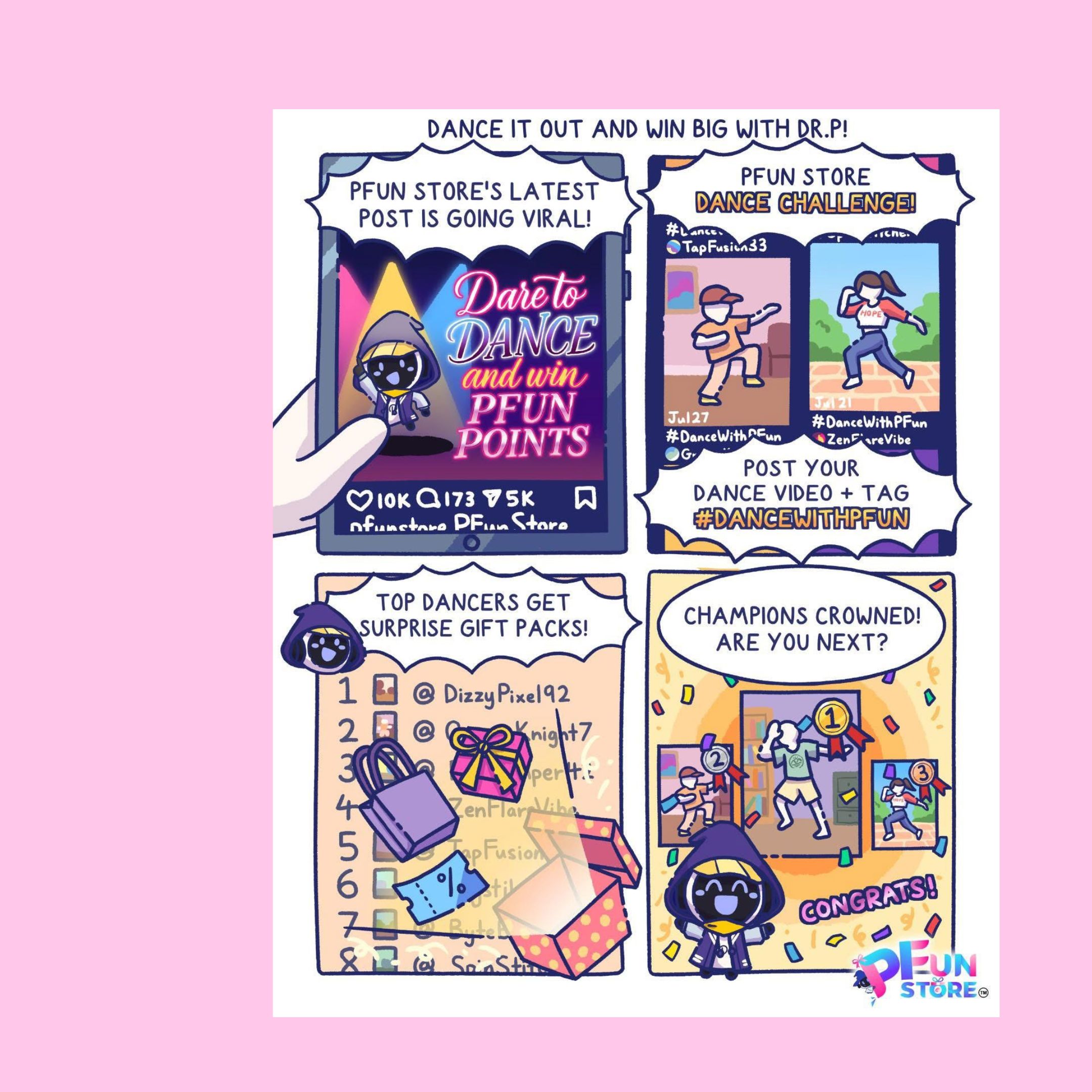 Digital Art Bundle ~ Dr.P Story Series (8pcs) + PFun Rewards 🎮✨[Digital Download]