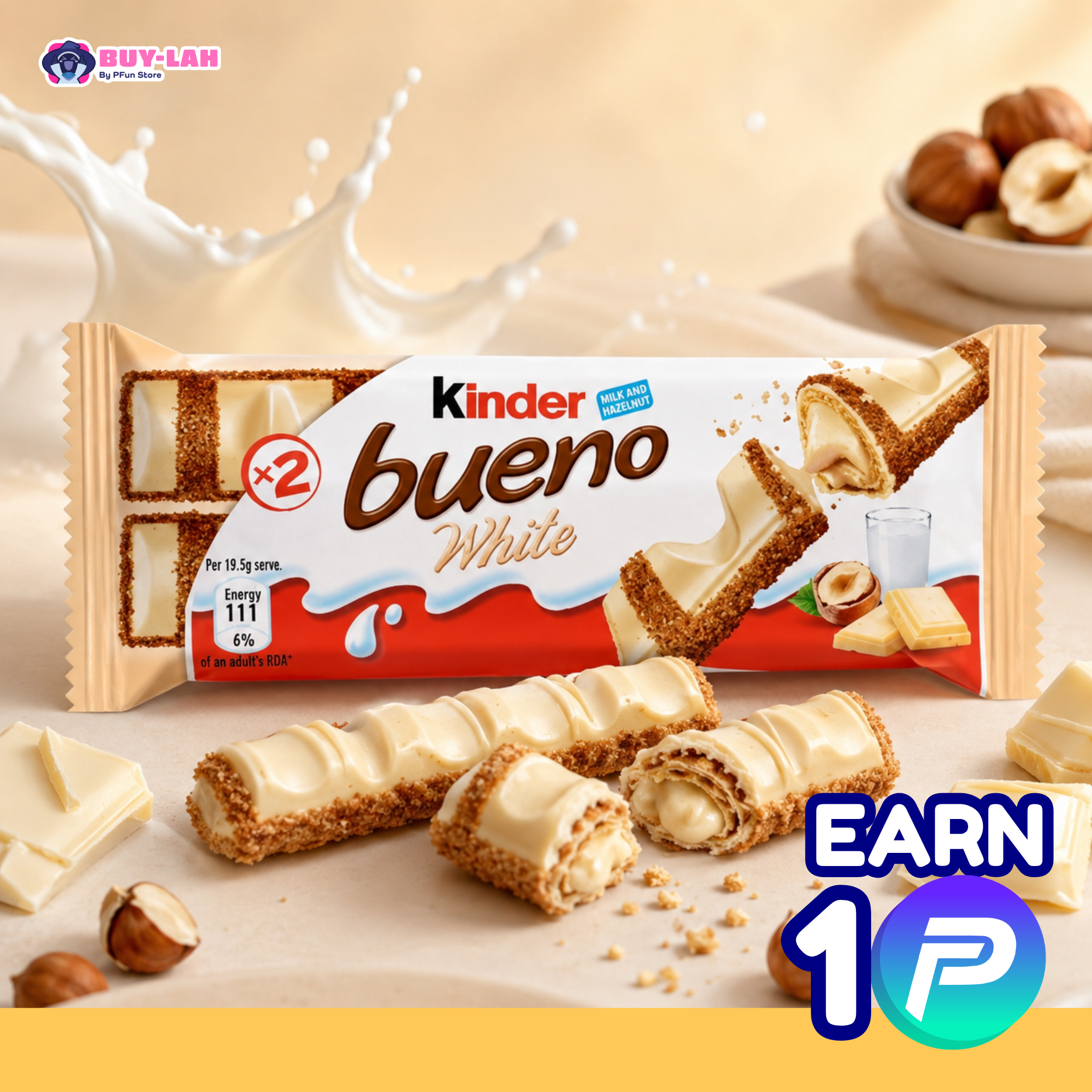 Kinder Bueno White Chocolate Bar  (39g)