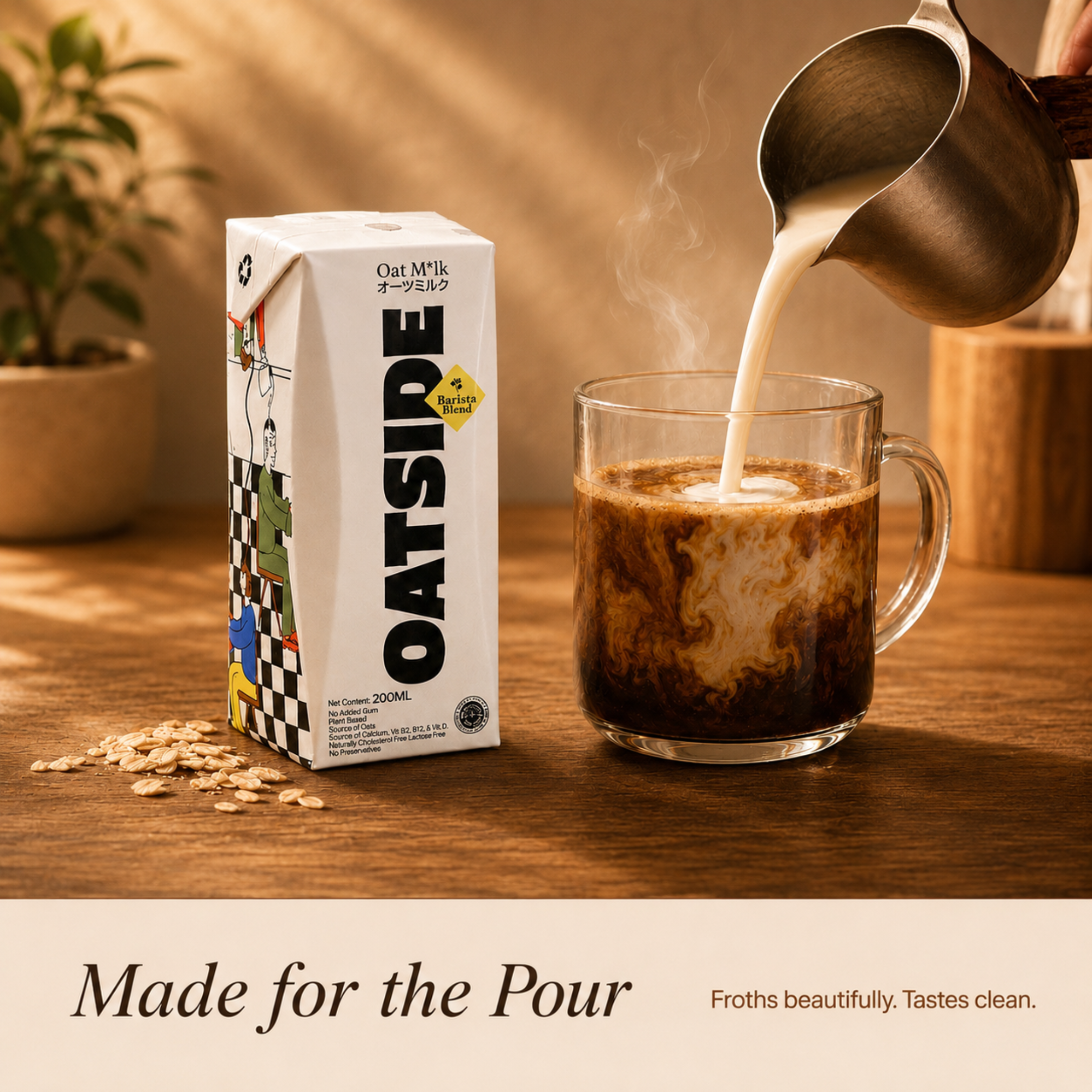 OATSIDE Oat M*lk 200ml — Mix & Match Any 3 Packs Bundle (Original Barista Blend / Chocolate) 