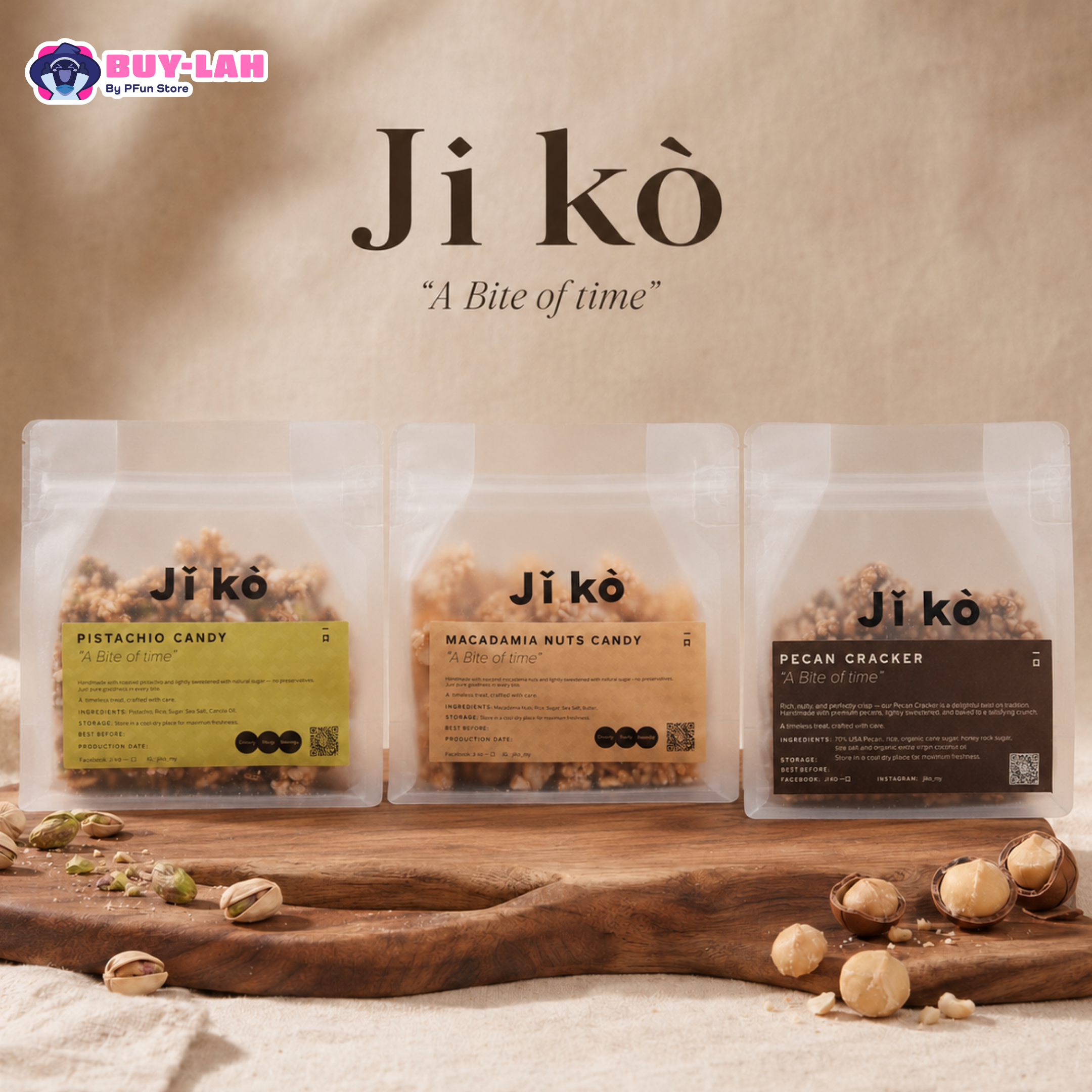 Jǐ kò Nut Candy — Mix & Match Two Pack Bundle  (Pick Any 2 Flavours) 