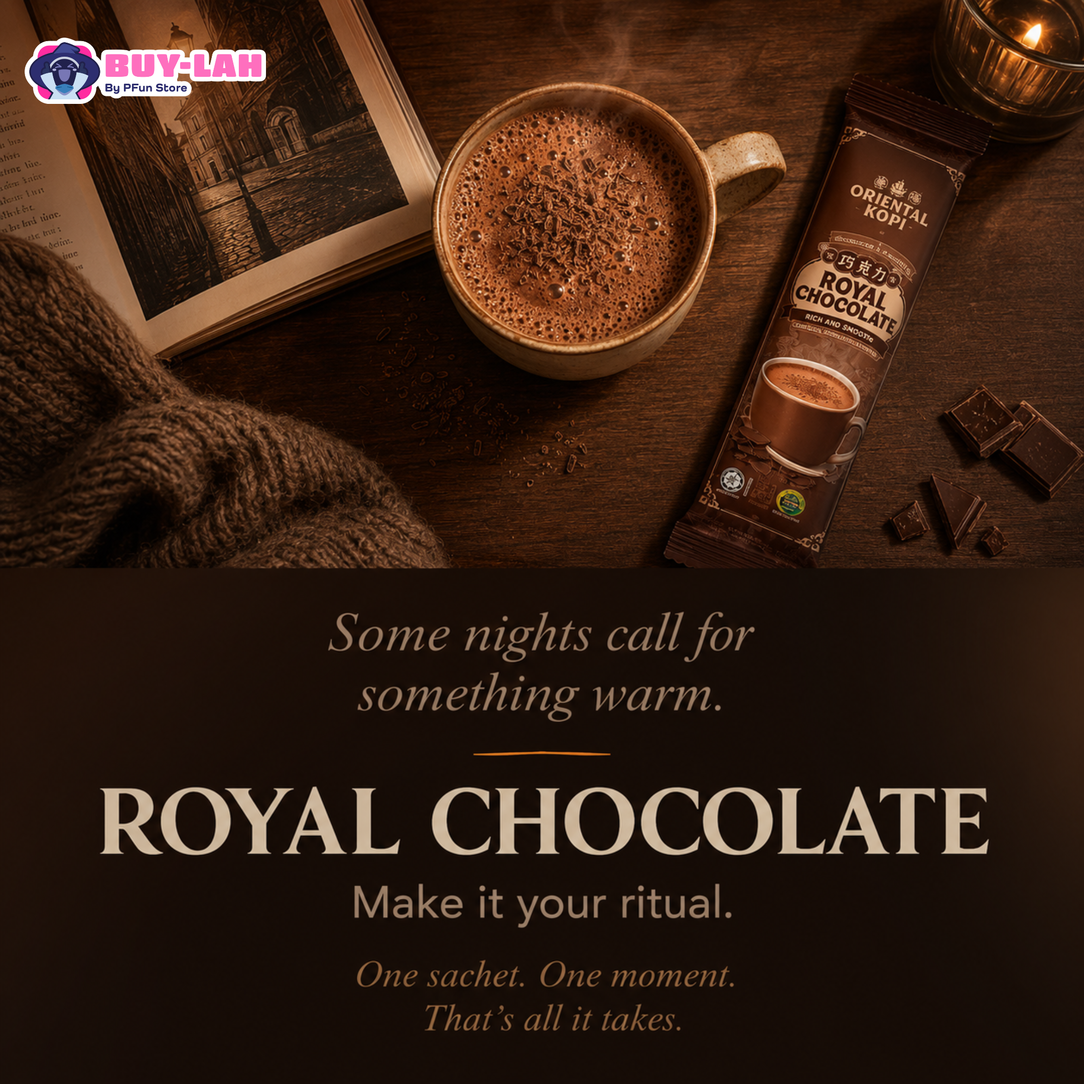 Oriental Royal Chocolate 3-in-1 Instant Drink 380g (10 Sachets)