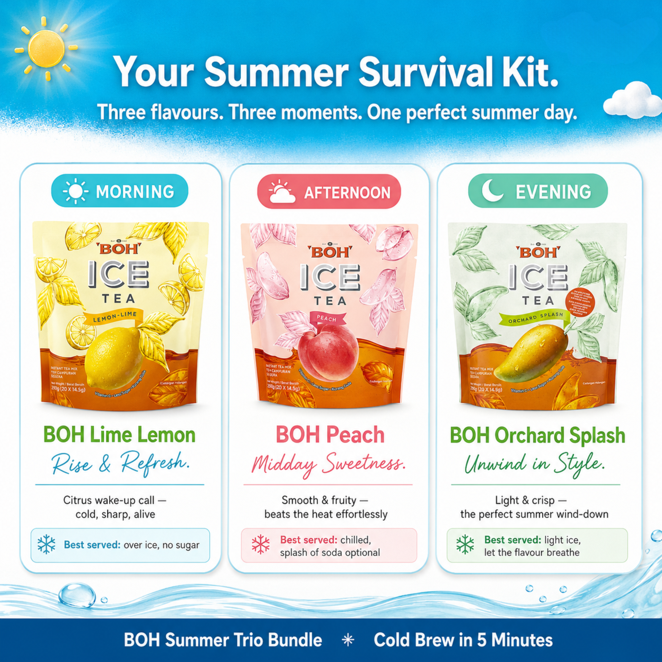 BOH Summer Chill Iced Tea Bundle — Mix & Match Any 3 Packs 