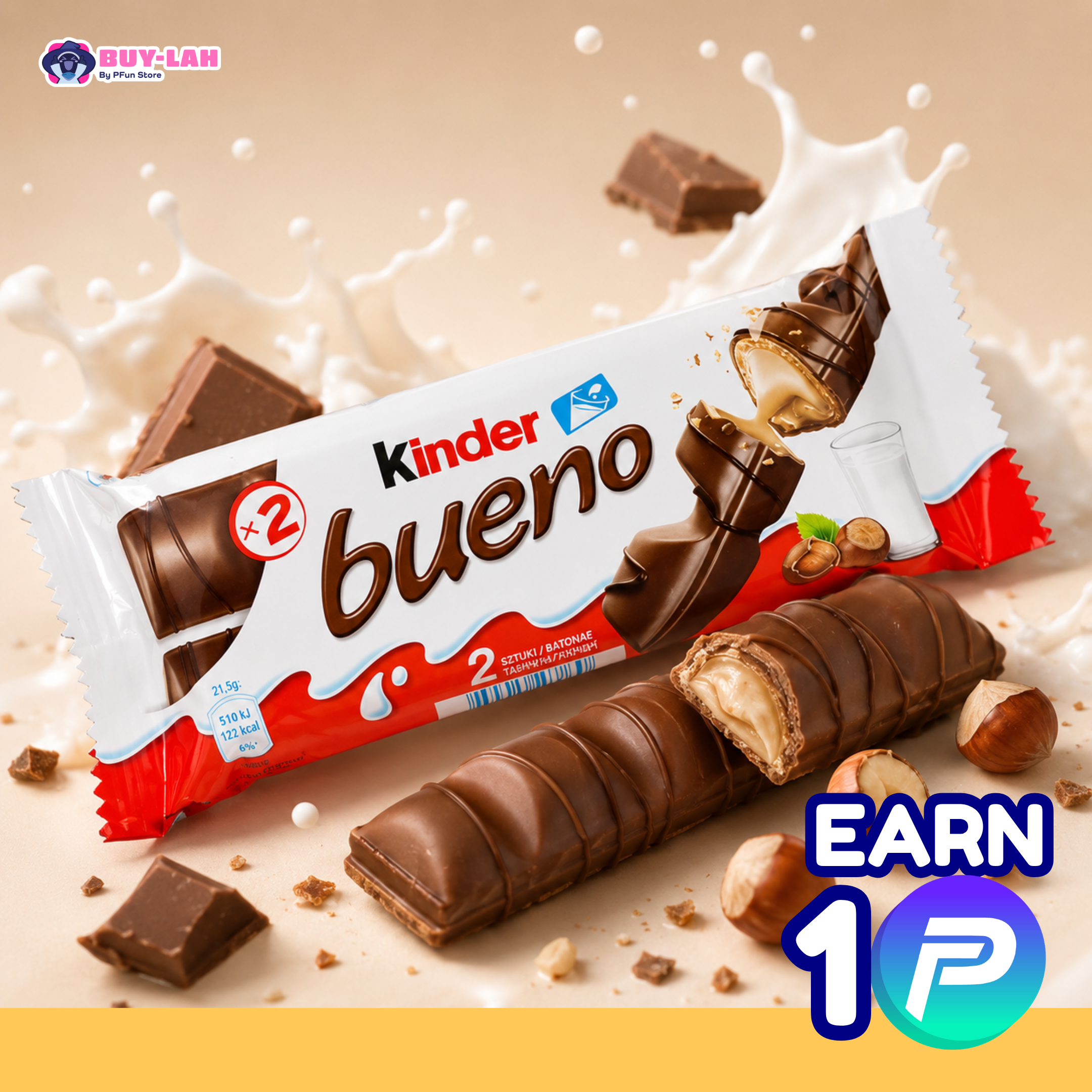 Kinder Bueno Milk Chocolate Bar  (43g)