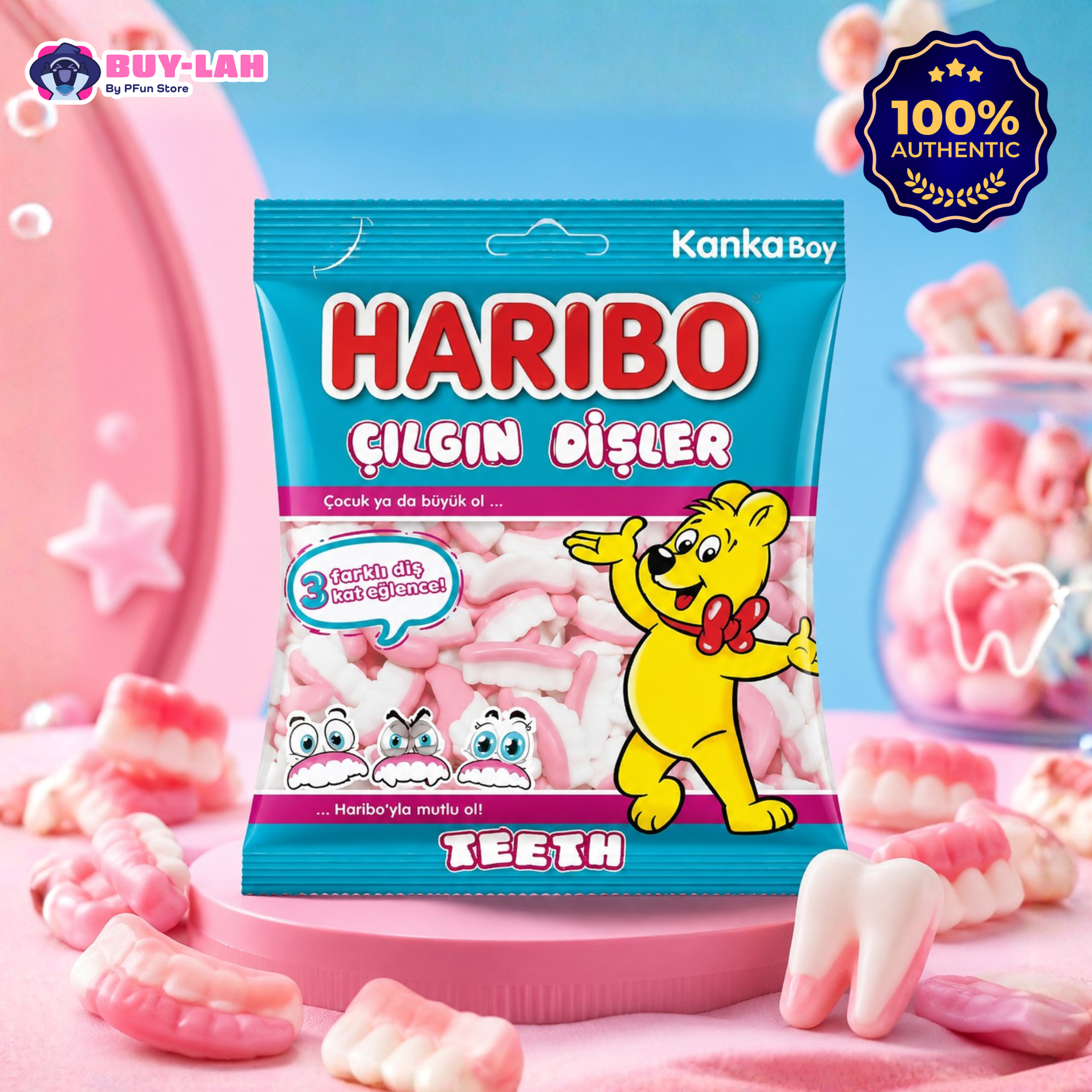 HARIBO Teeth Gummy Candy — Unique Shape