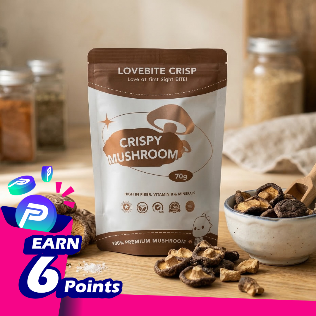 LoveBite Crisp Freeze Dried Mushroom🍄‍🟫[40g]