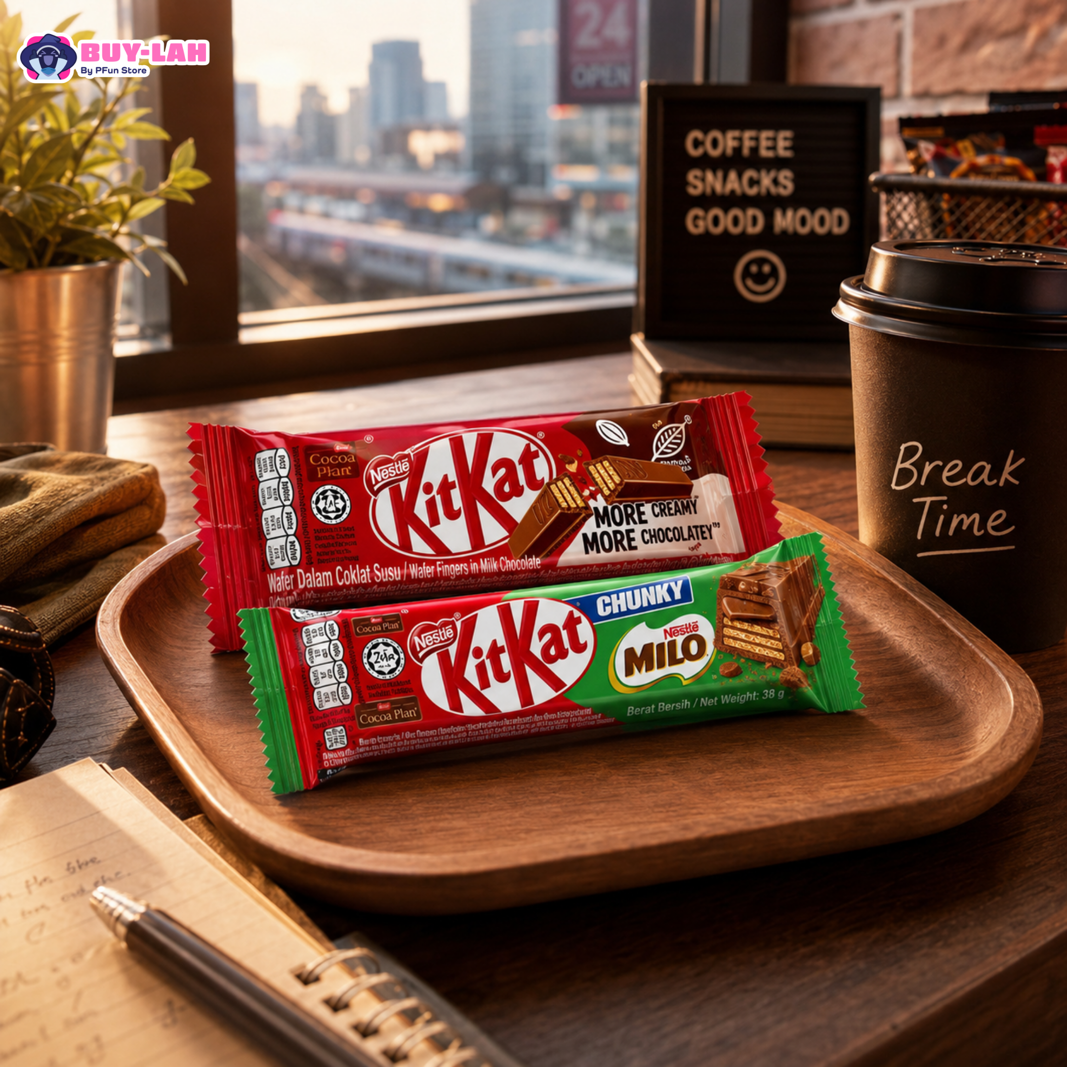  KitKat Chocolate Bar 16g — Original & Milo (Twin Pack)
