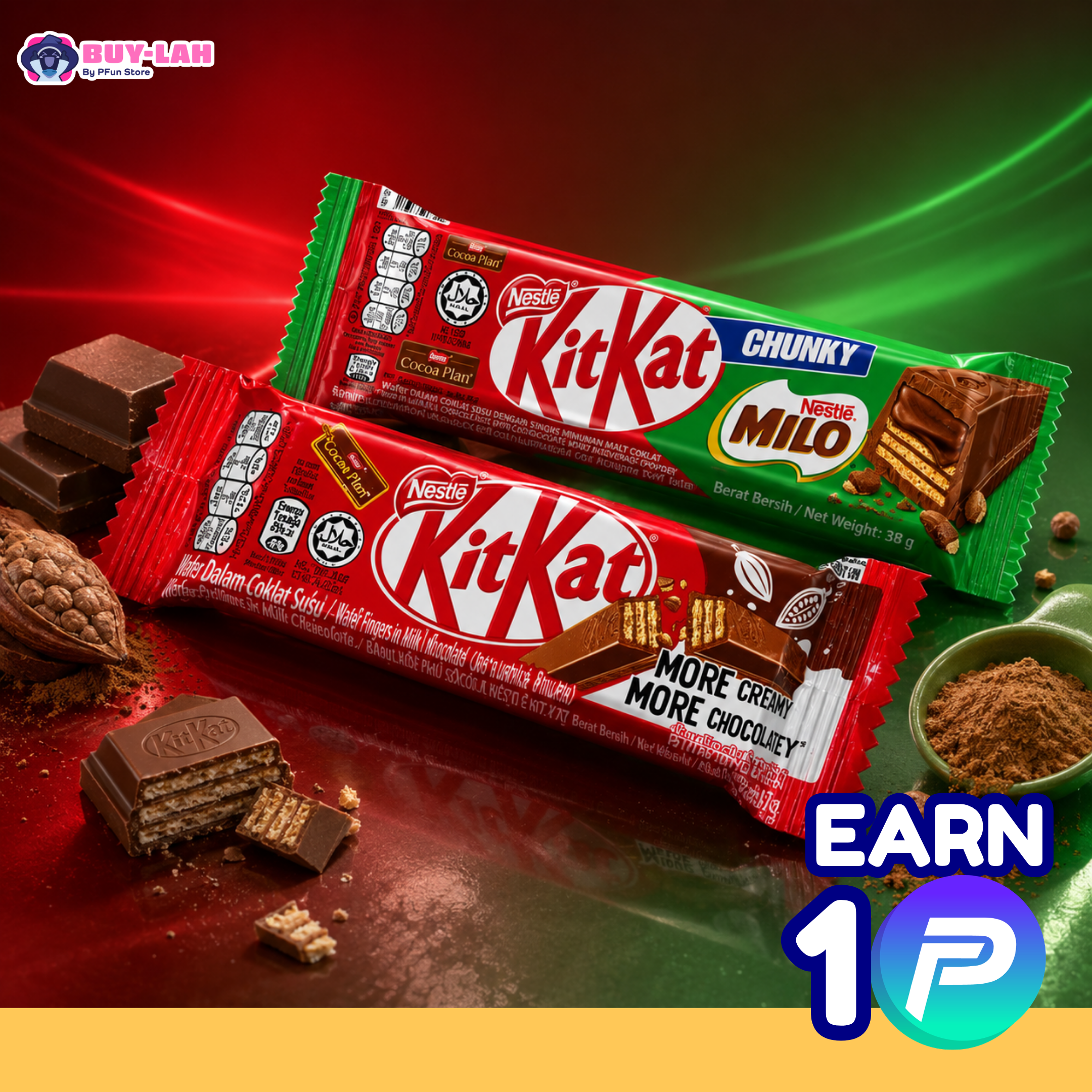  KitKat Chocolate Bar 16g — Original & Milo (Twin Pack)