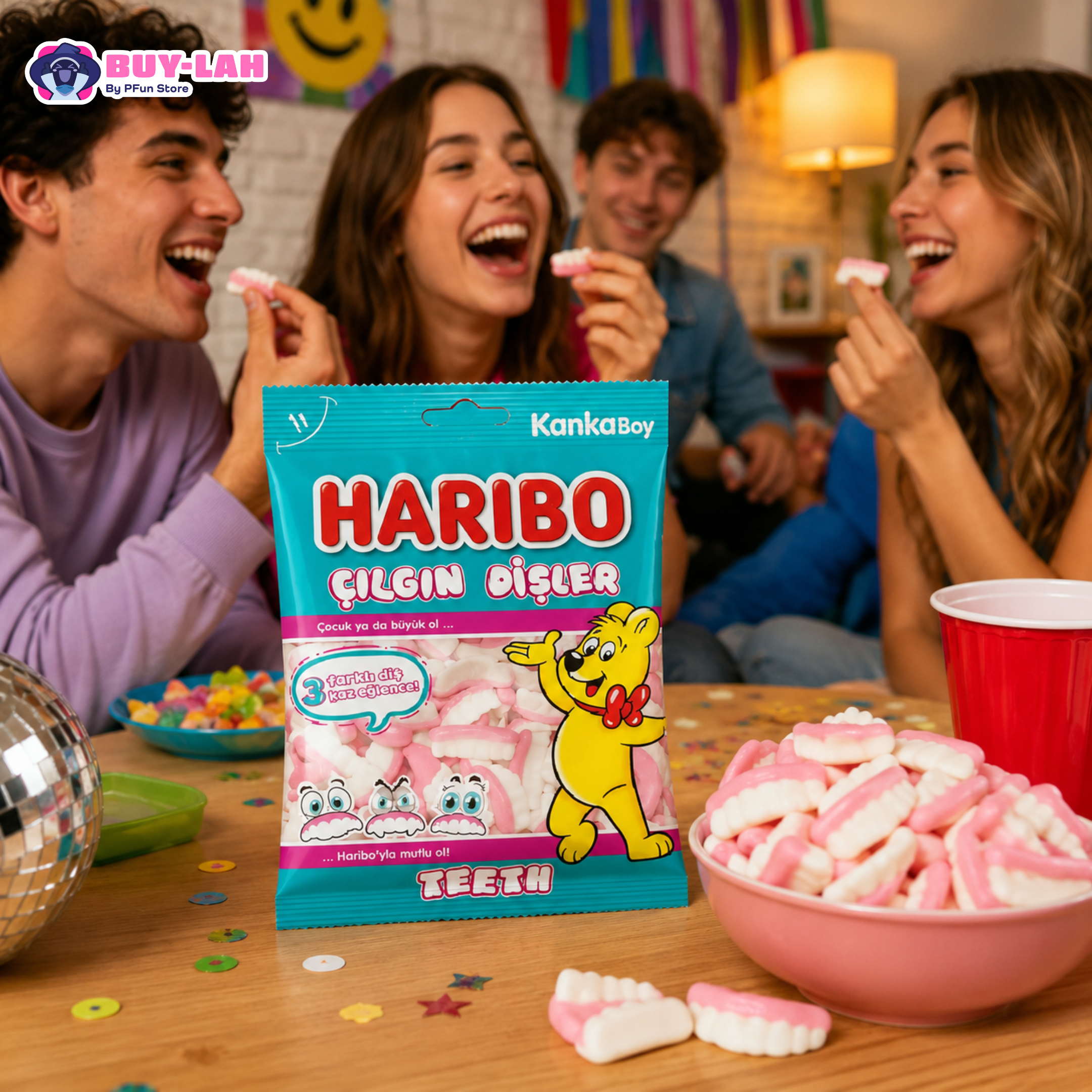 HARIBO Teeth Gummy Candy — Unique Shape