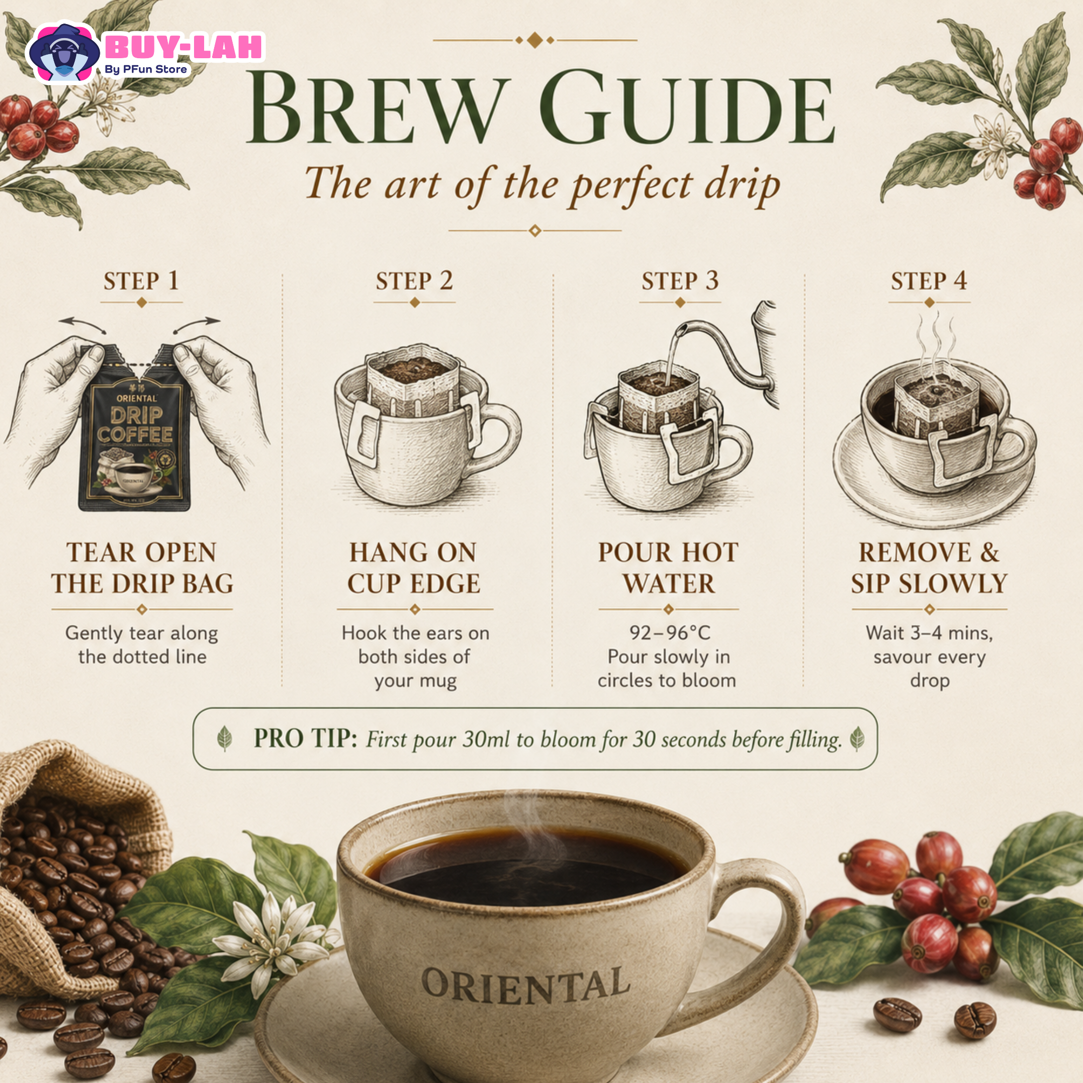 Oriental Kopi Drip |  Kopi Istimewa Dan Aromatik 