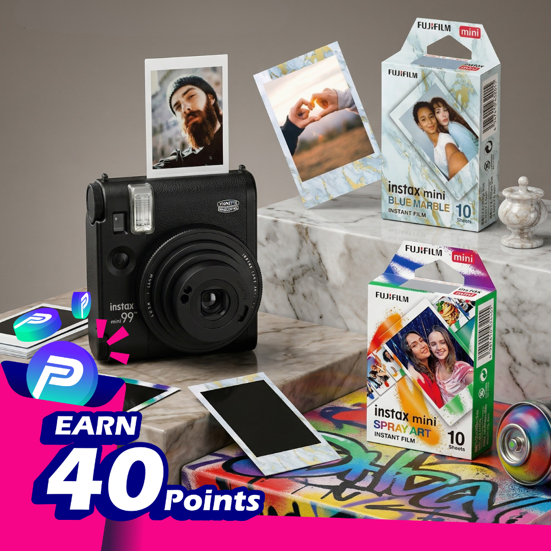 Fujifilm Instax Mini 99 Bundle - Creative Light Control Instant Camera + 2 Film Packs