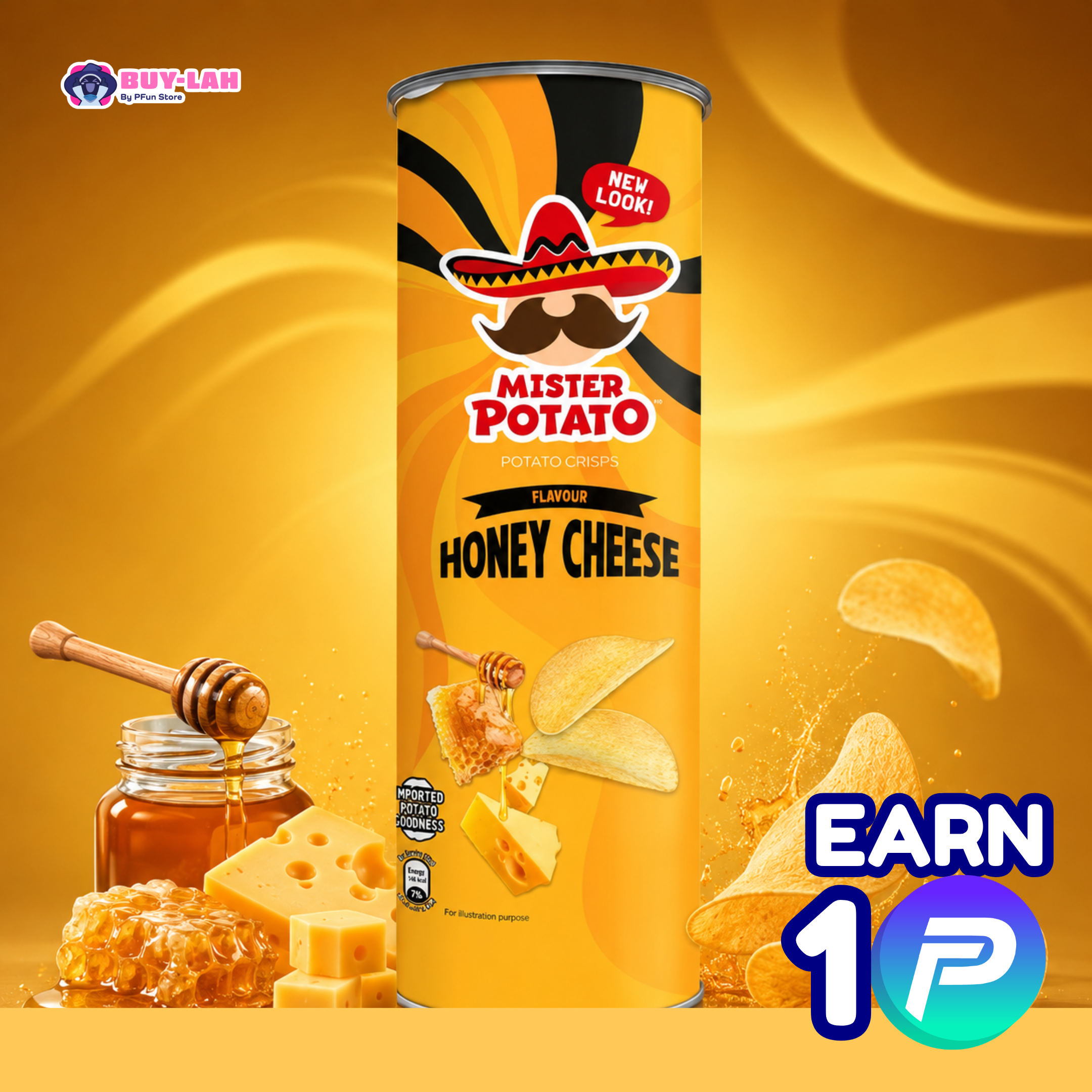 Mister Potato Crisps 125g — Honey Cheese