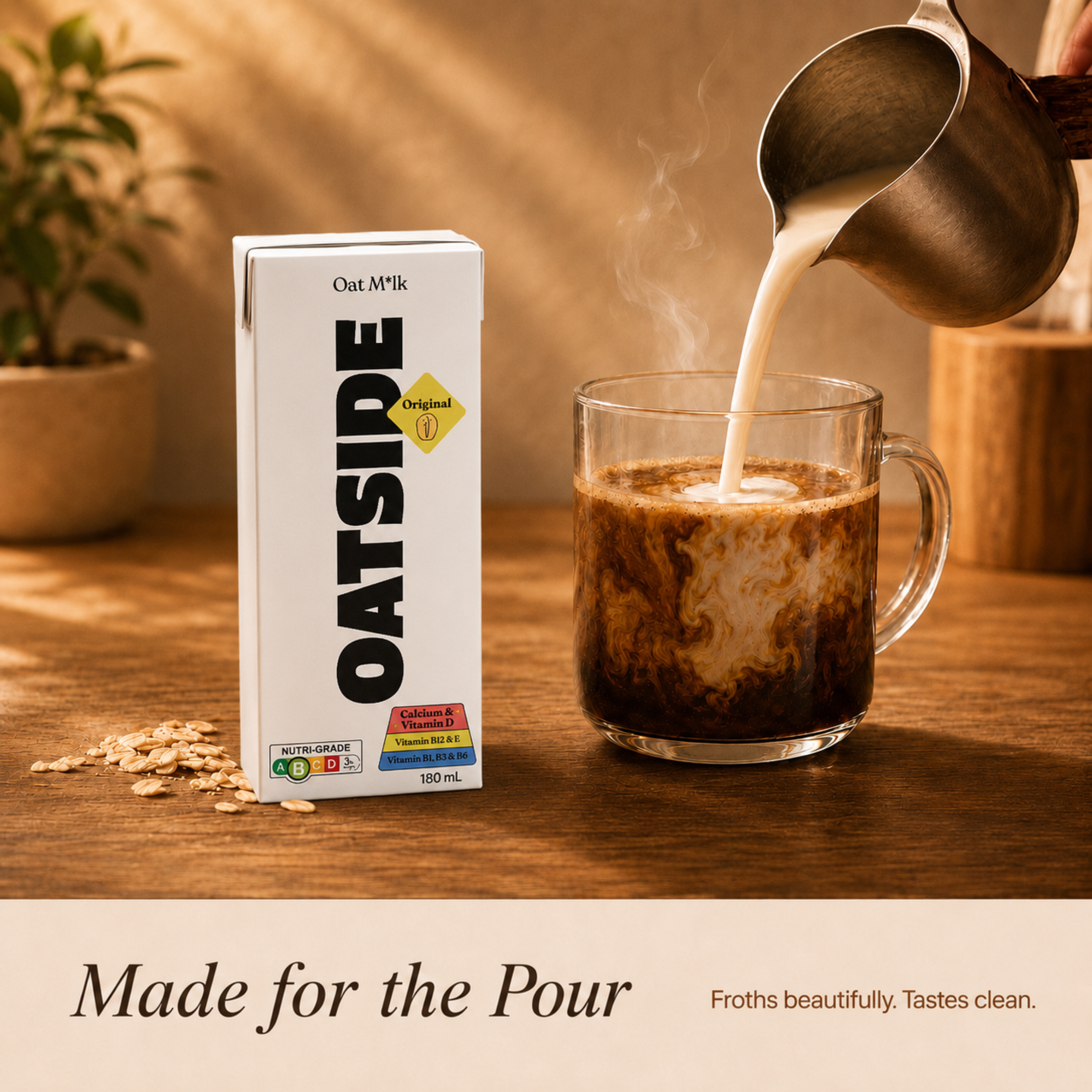 OATSIDE Oat M*lk 4-Pack Bundle — 2 x Original 180mL + 2 x Chocolate 200mL