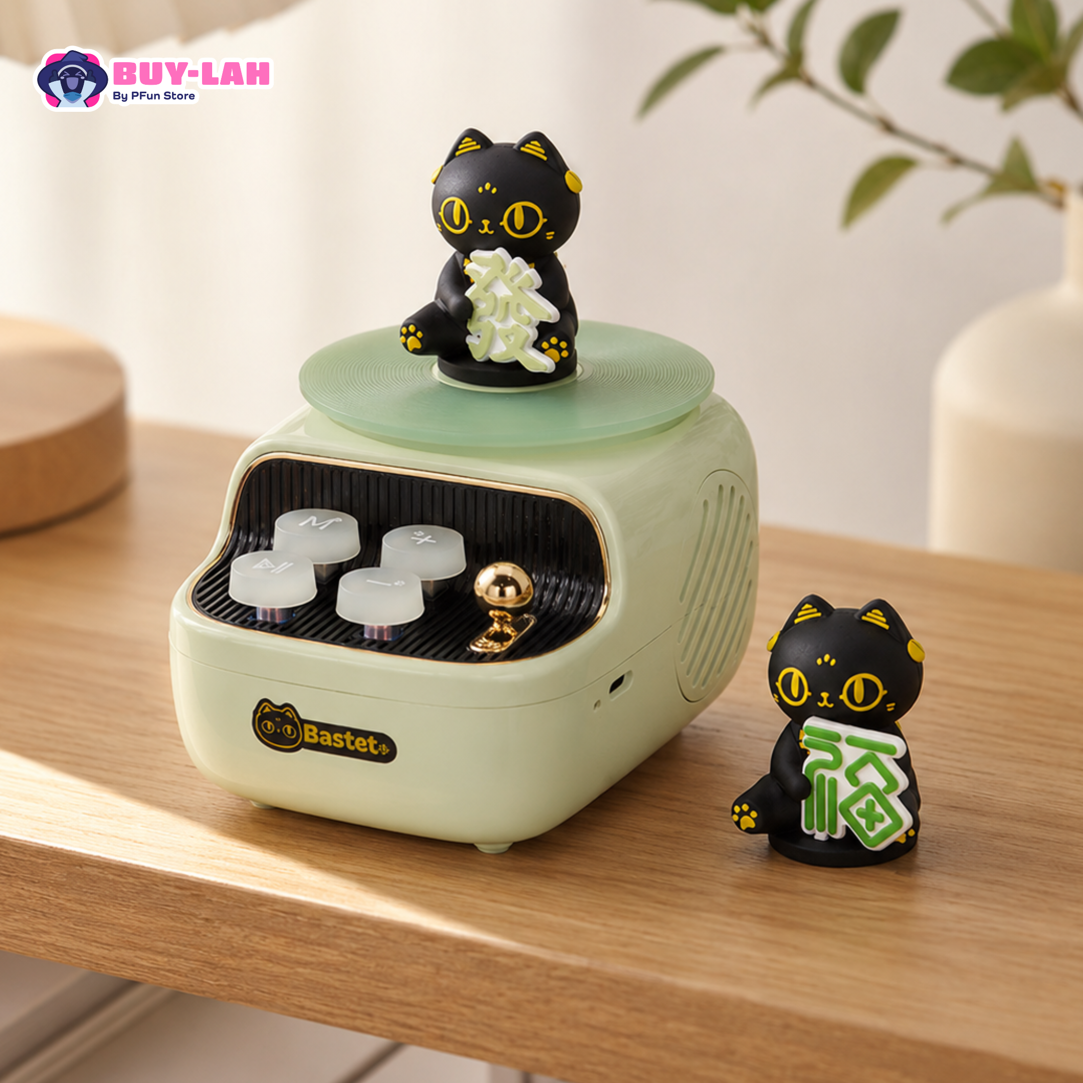 British Museum Bastet Retro Bluetooth Speaker | Vintage Vinyl Style Wireless Speaker