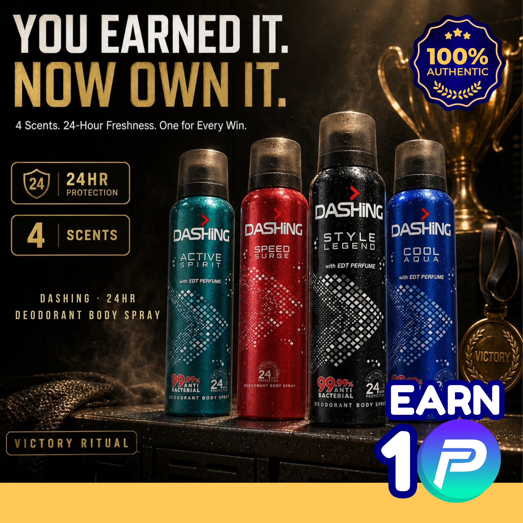 Dashing Anti-Perspirant Deodorant Body Spray 24HR