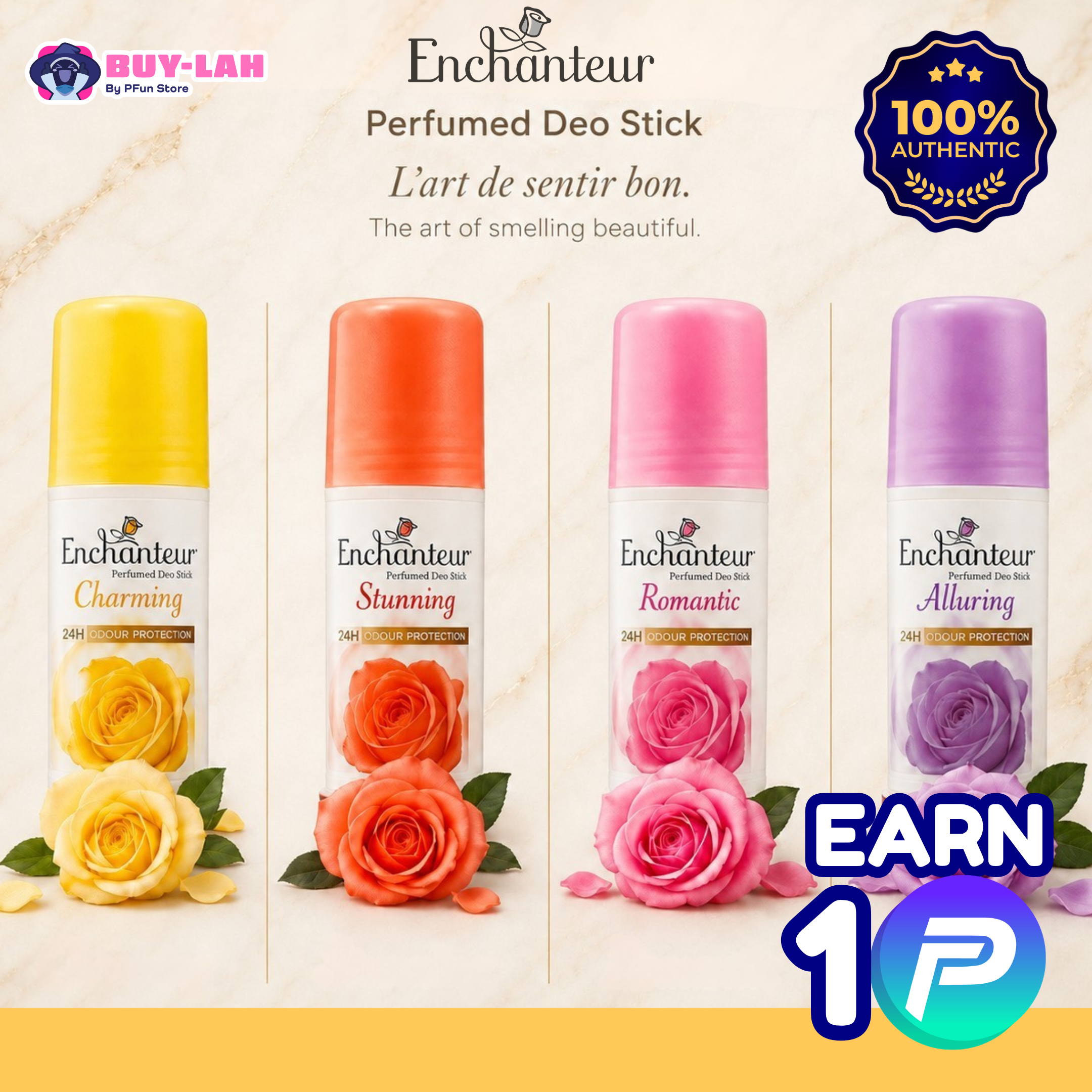 Enchanteur Perfumed Deo Stick Series | 2 for RM9.90 