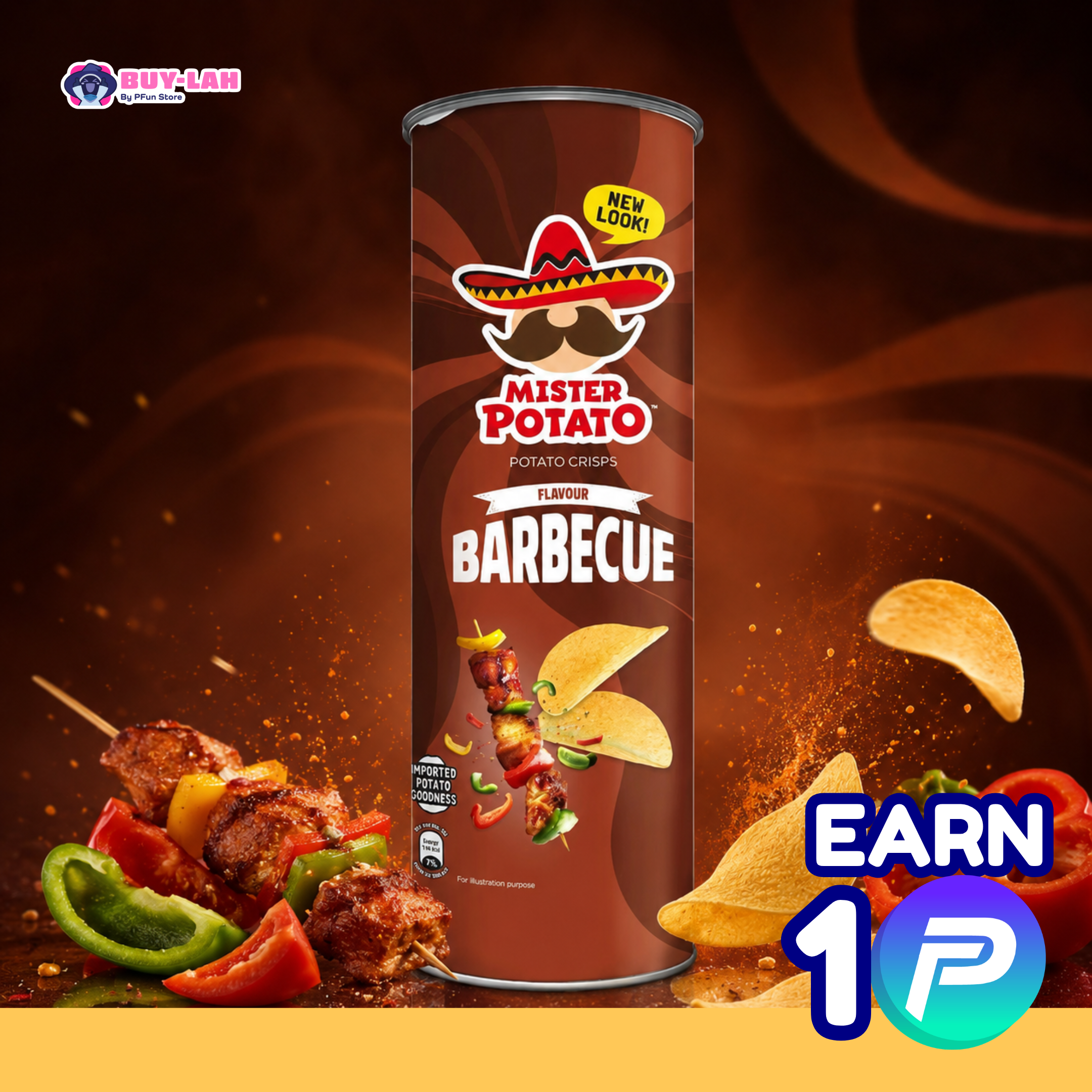  Mister Potato Crisps 125g — Barbecue