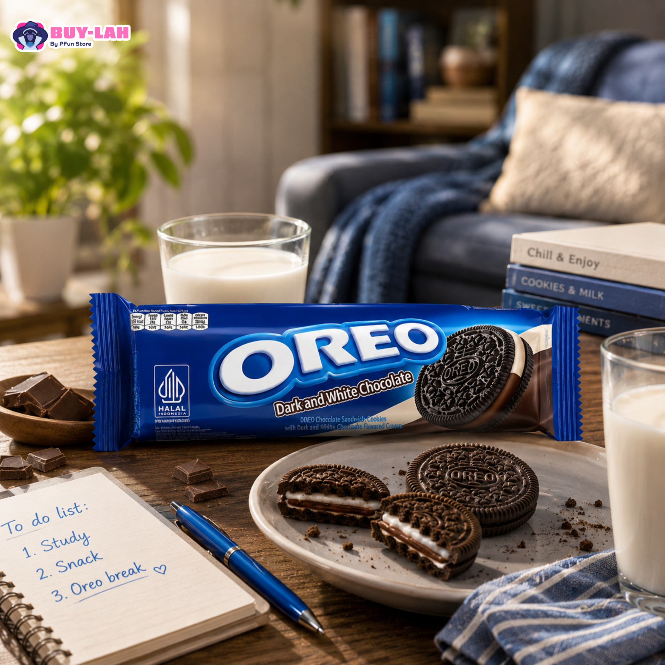  Oreo Dark & White Chocolate Sandwich Cookies 110.4g