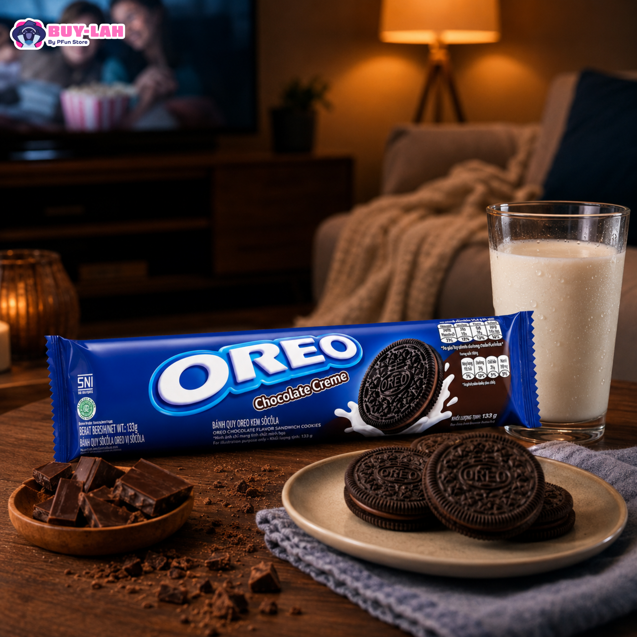 Oreo Chocolate Creme Sandwich Cookies 110.4g