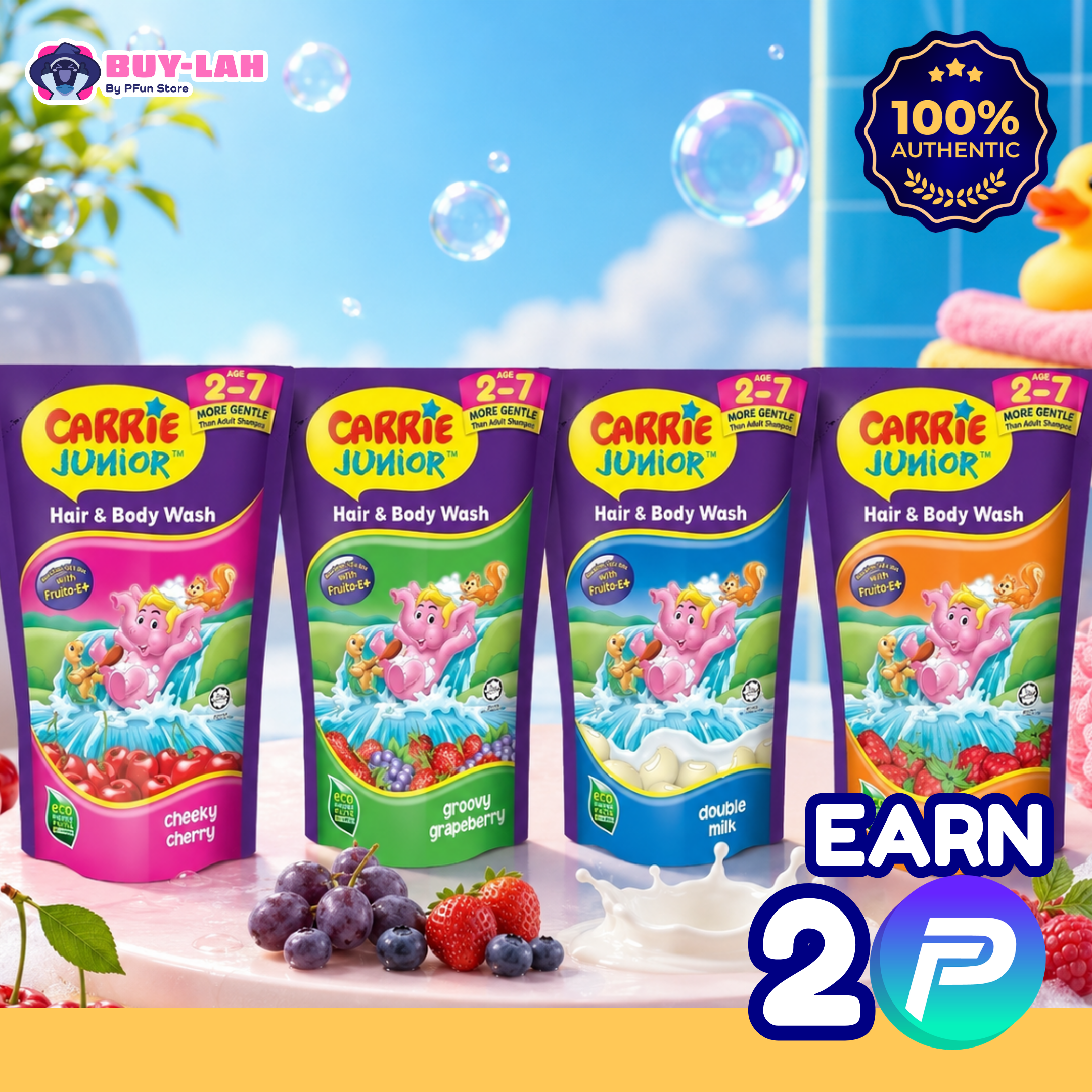 Carrie Junior Baby Hair & Body Wash — Refill Pouch (500g)